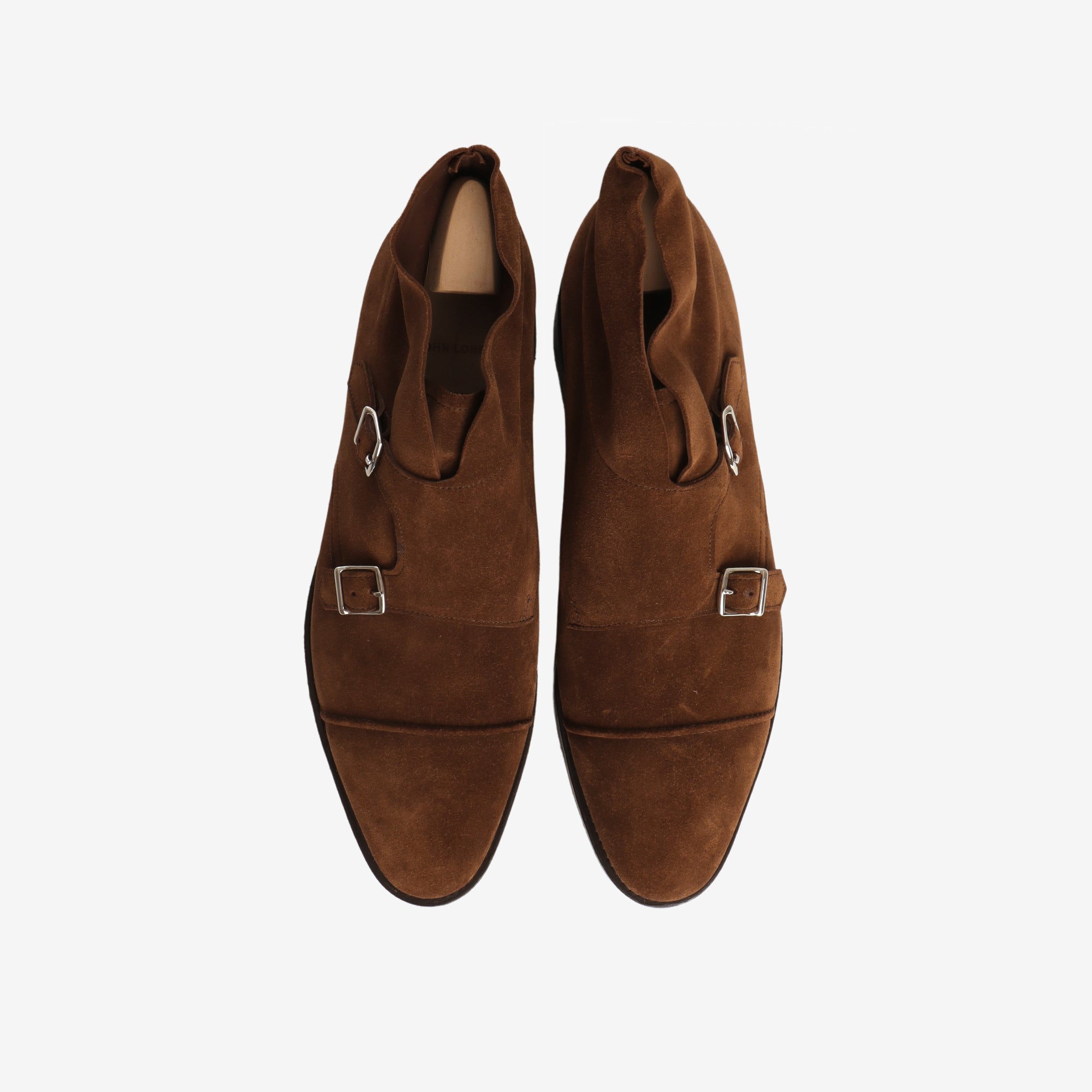 Suede William II Monk Strap Boots + Trees