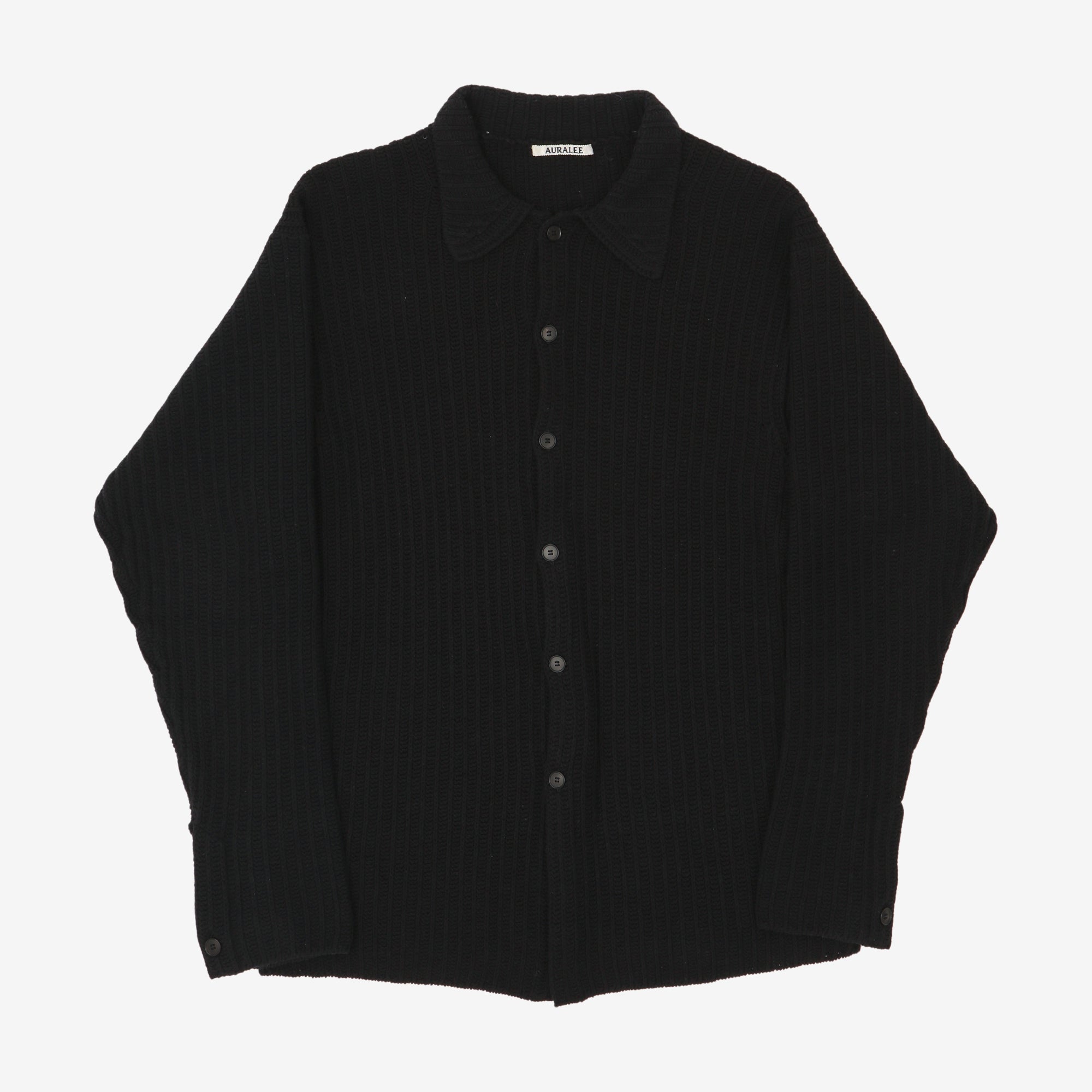 オーラリー　BRUSHED COTTON WOOL RIB KNIT SHIRT Auralee Brushed Cotton Wool Rib Shirt – Marrkt