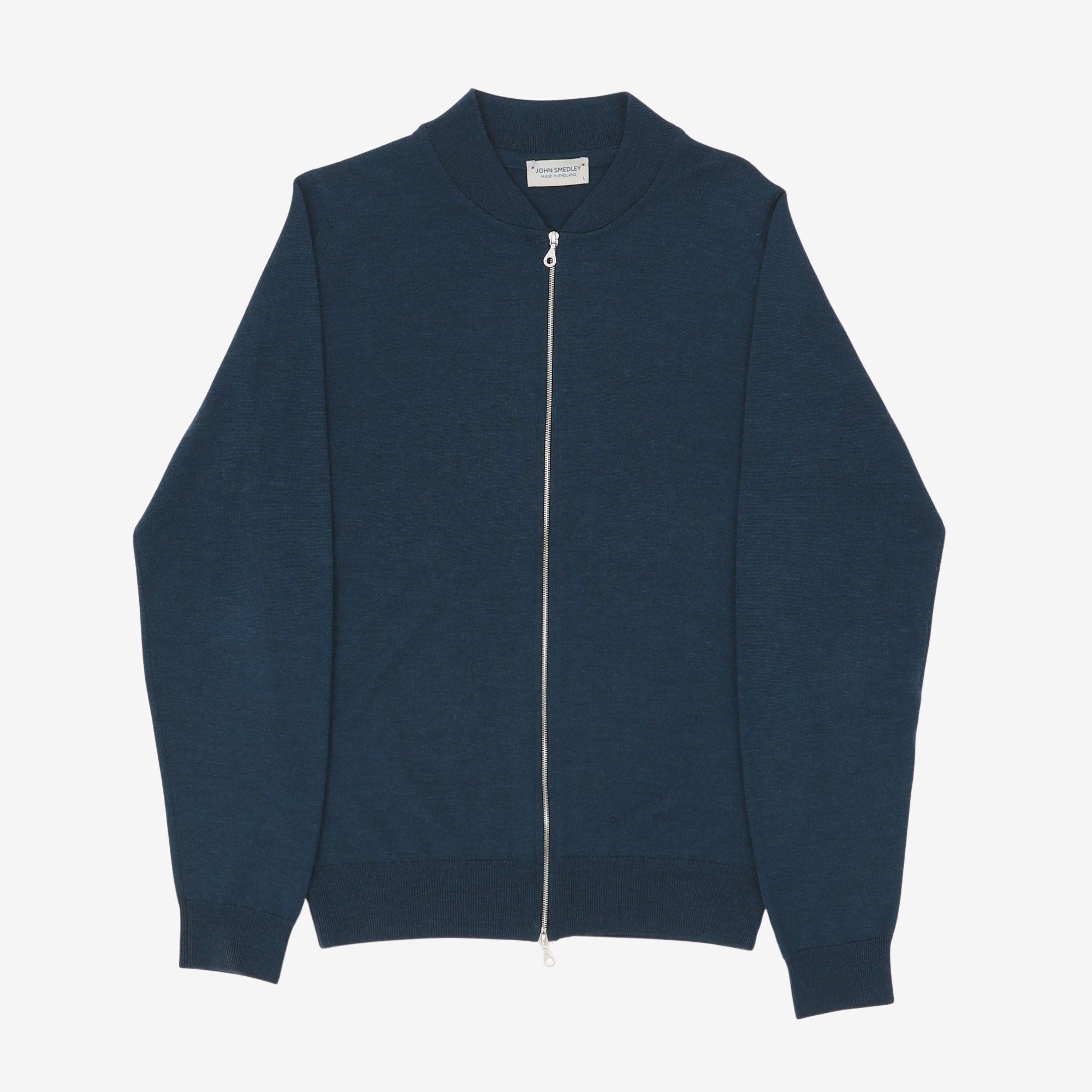 Merino Wool Zip-Up Cardigan