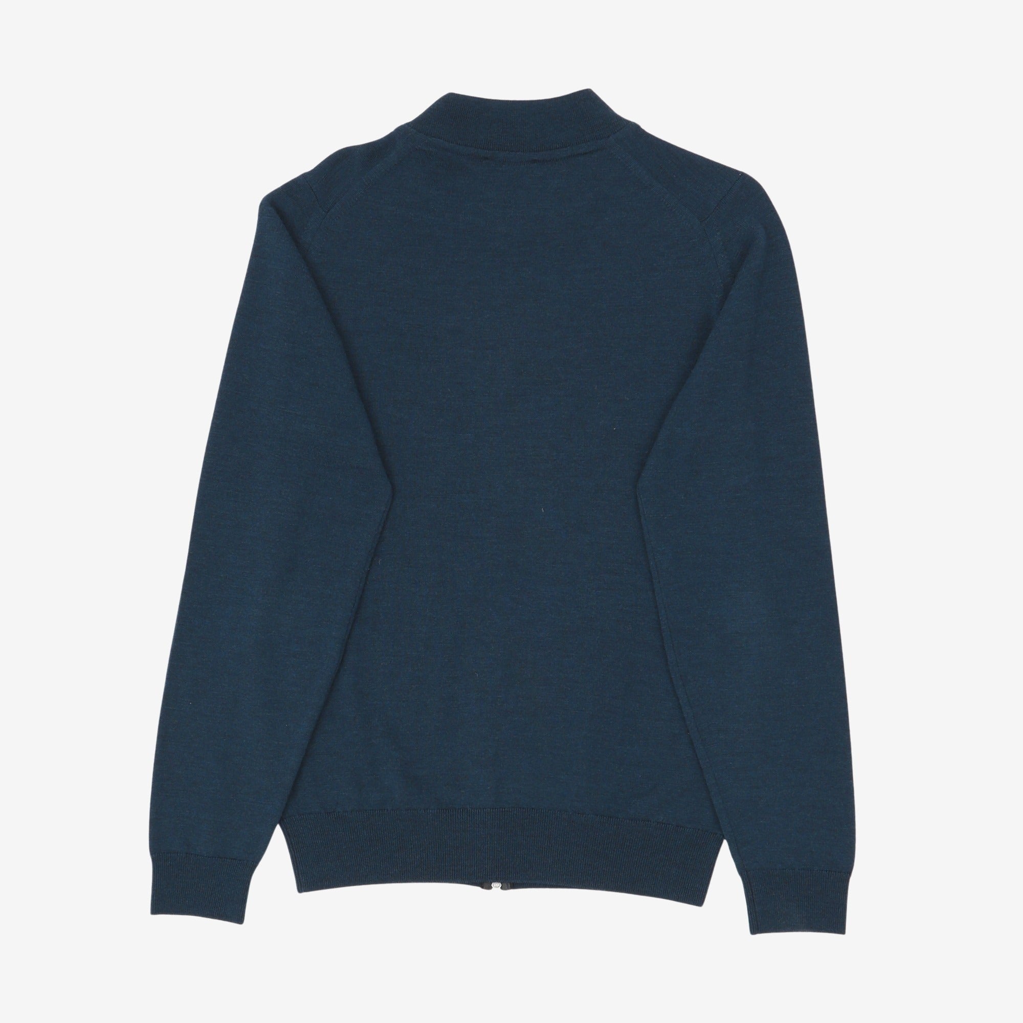 Merino Wool Zip-Up Cardigan