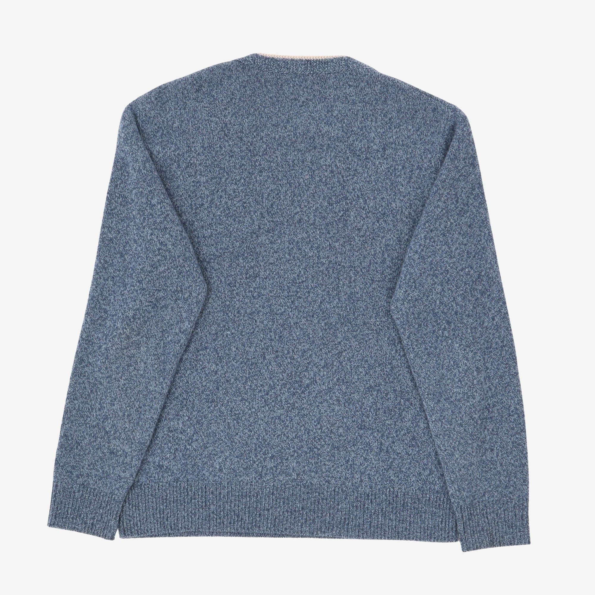 Contrast-Tipped Wool Sweater