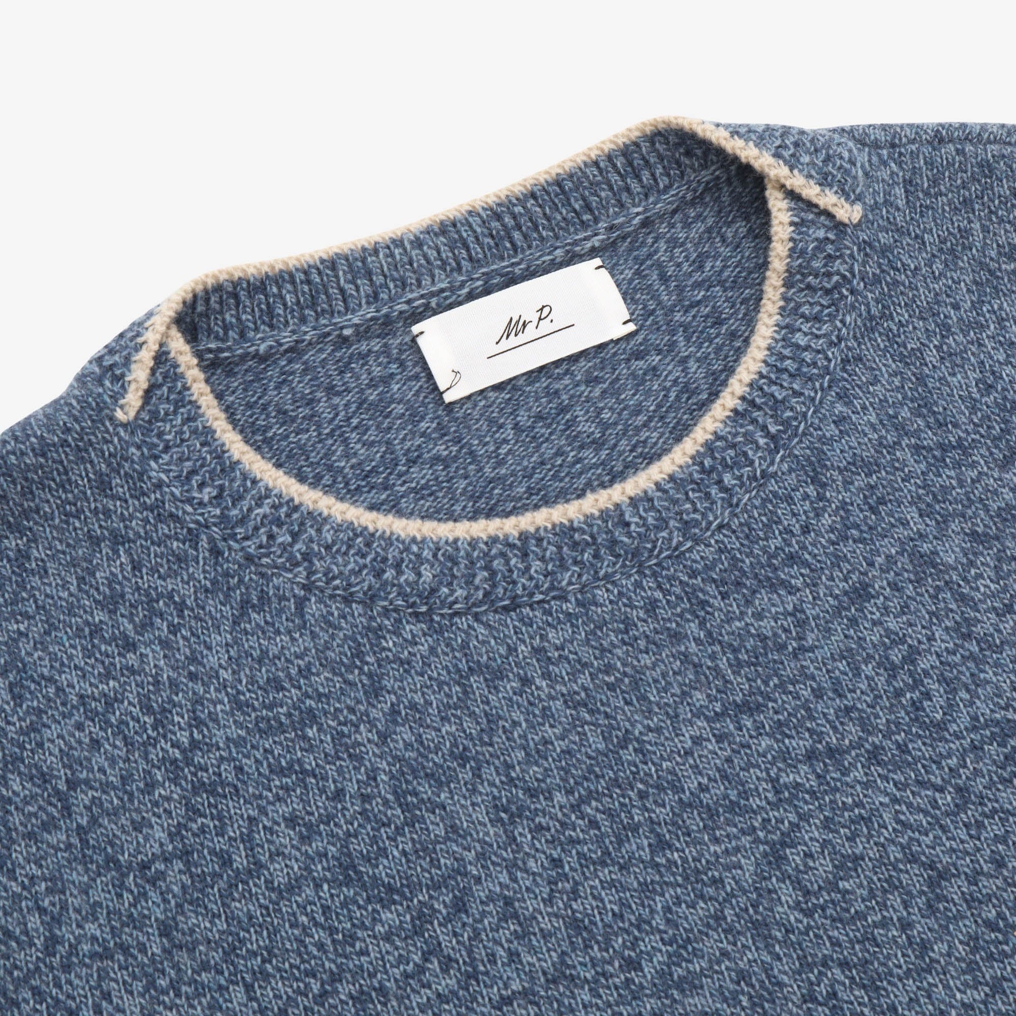 Contrast-Tipped Wool Sweater