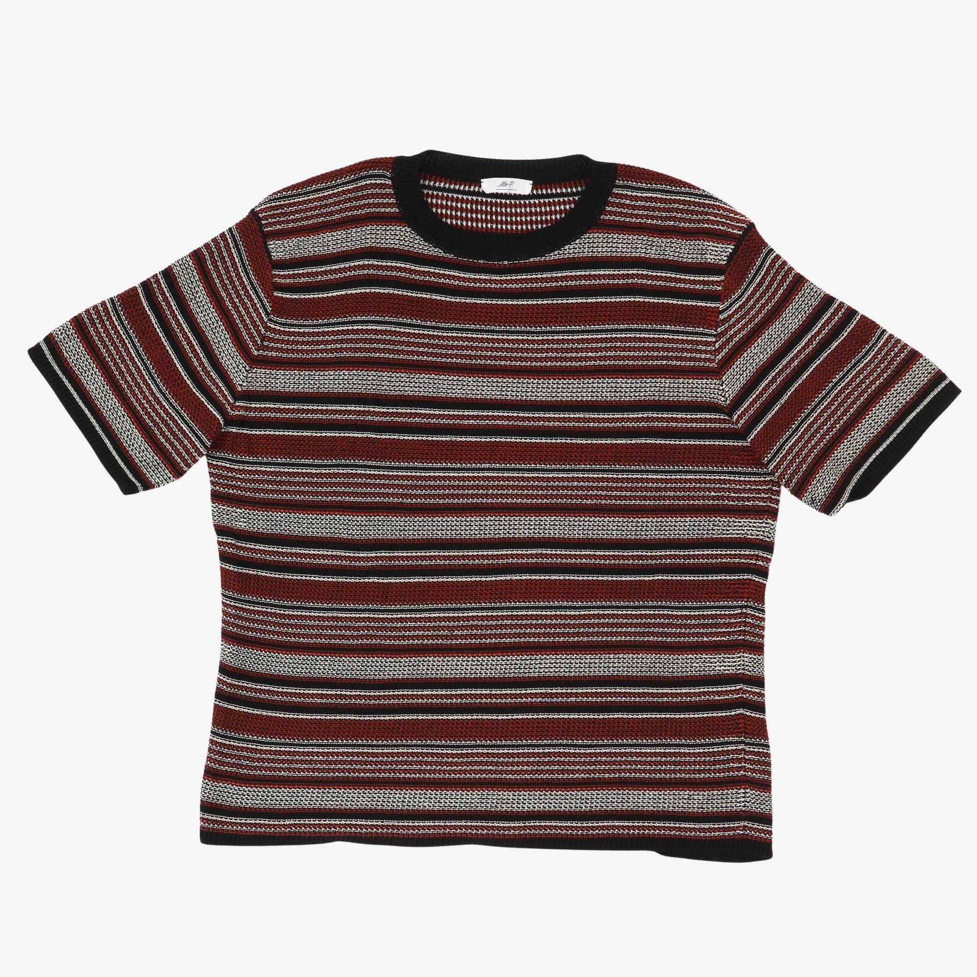 Striped Crochet Knit Tee