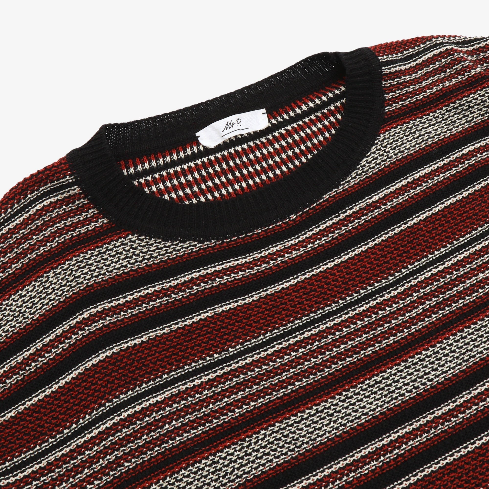 Striped Crochet Knit Tee