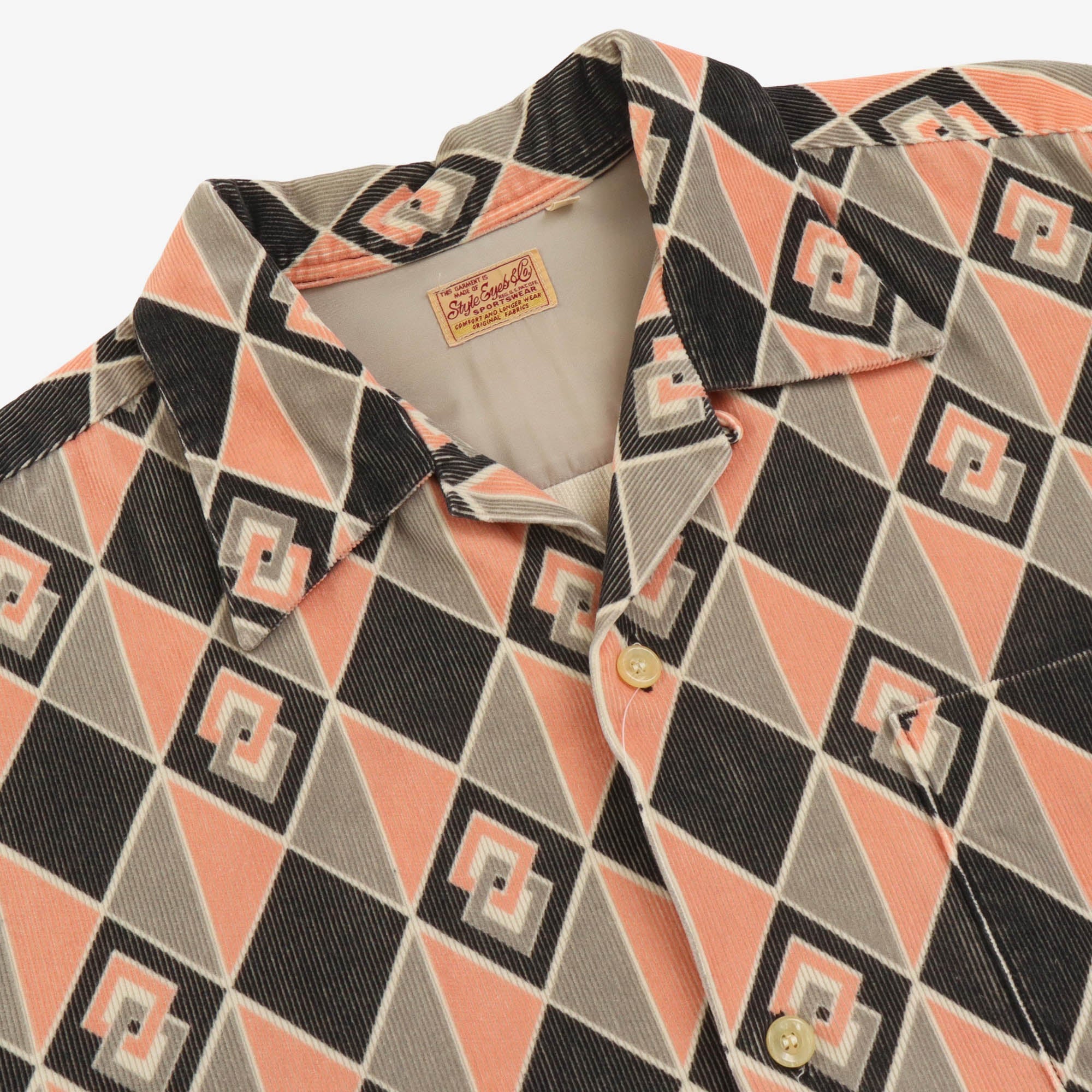 50s Style Cord Sports Shirt