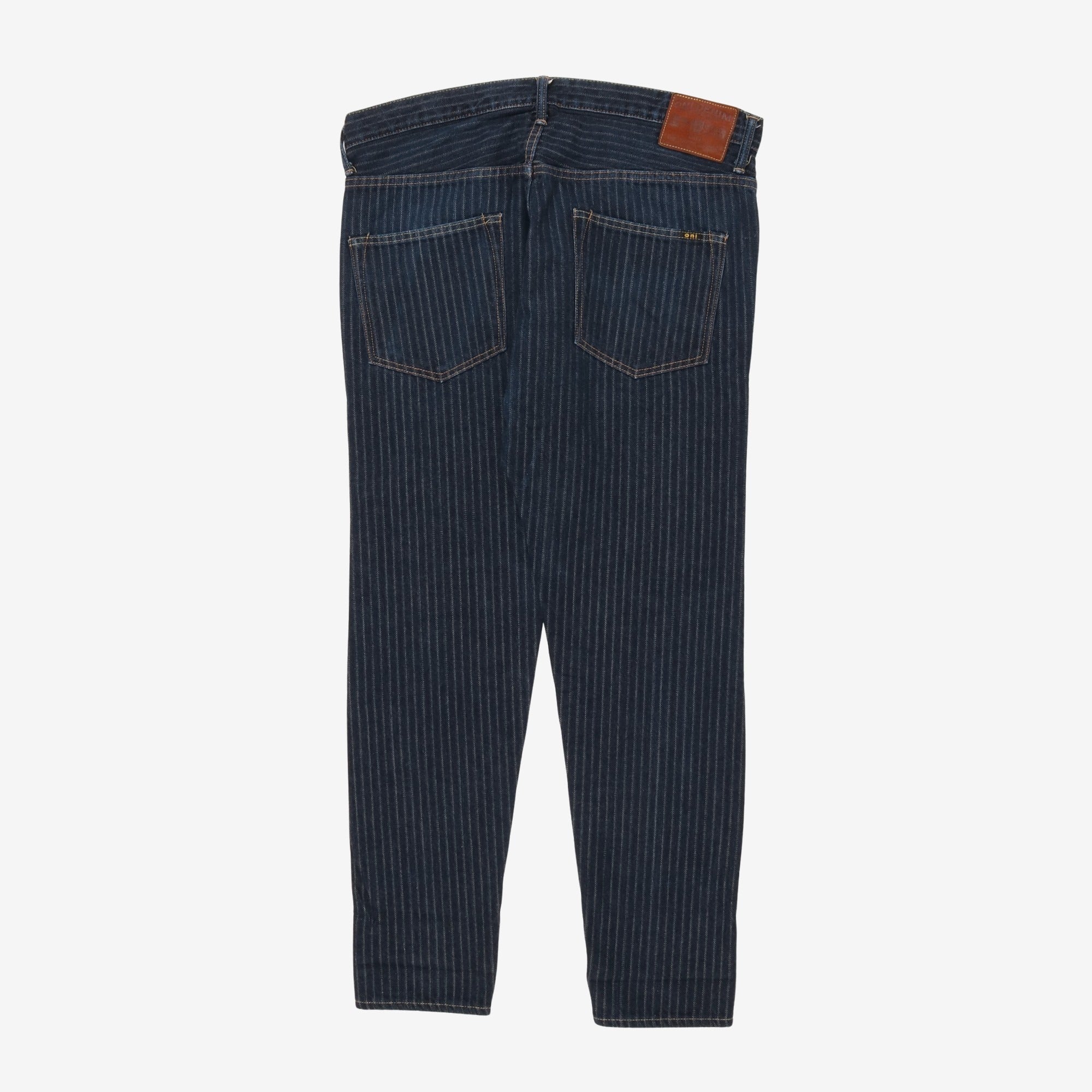 12oz Jacquard Stripe Straight Denim (36W x 29L)