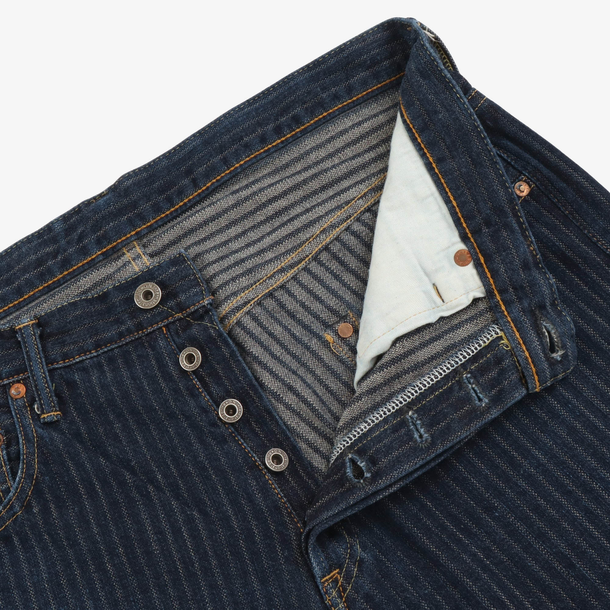 12oz Jacquard Stripe Straight Denim (36W x 29L)