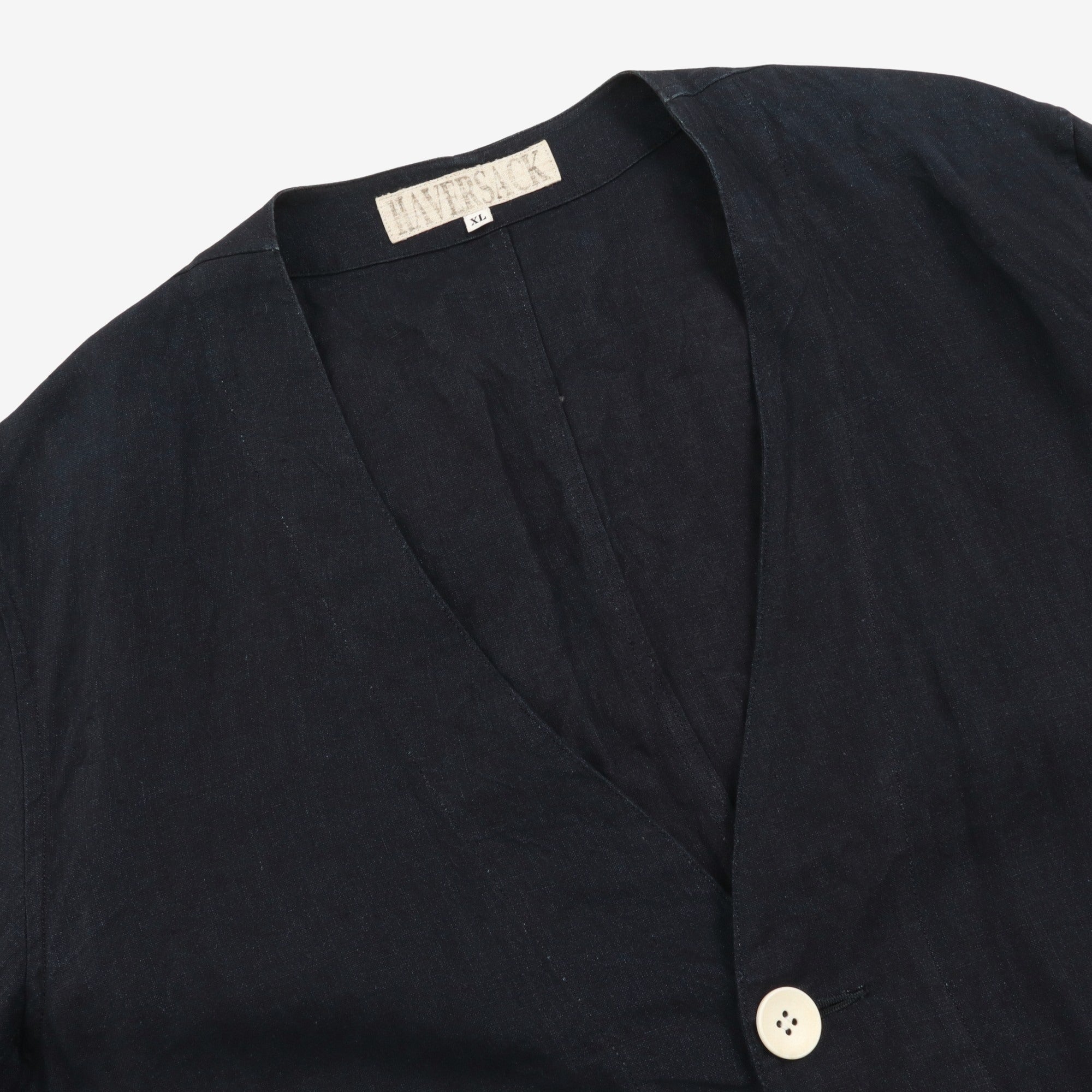 Collarless Linen Jacket