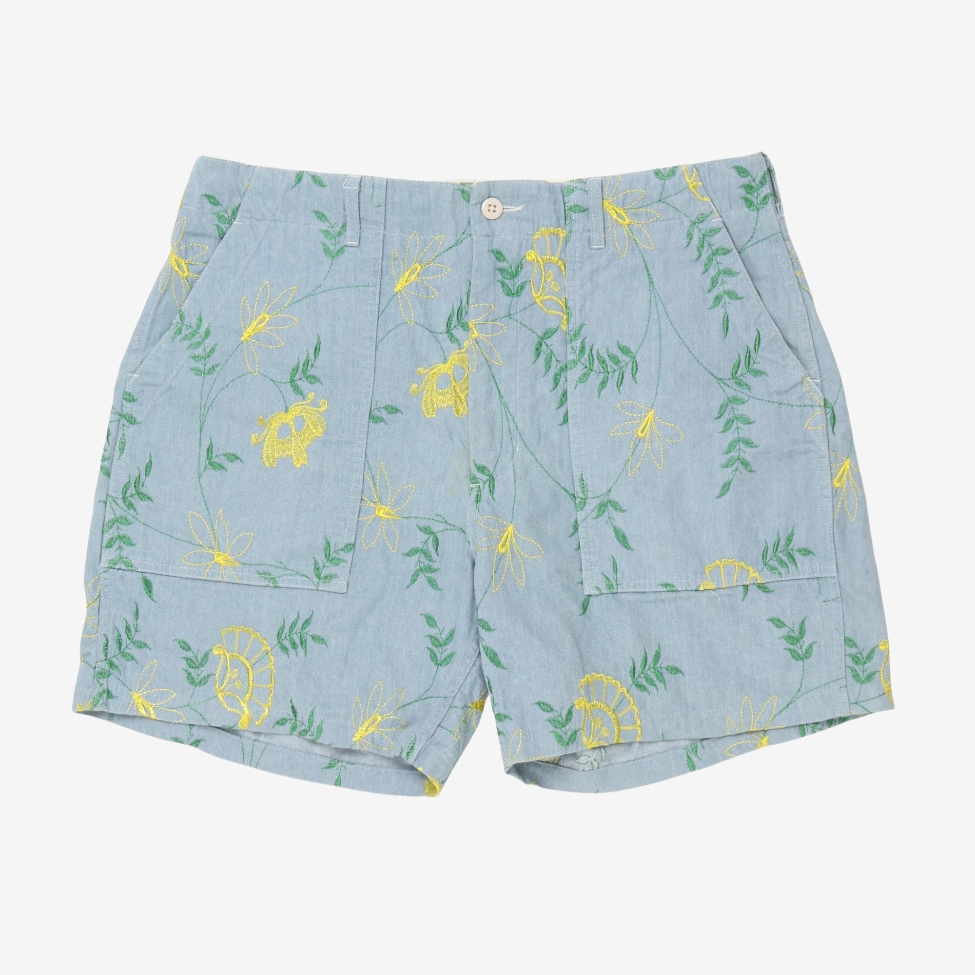 Embroidered Fatigue Shorts