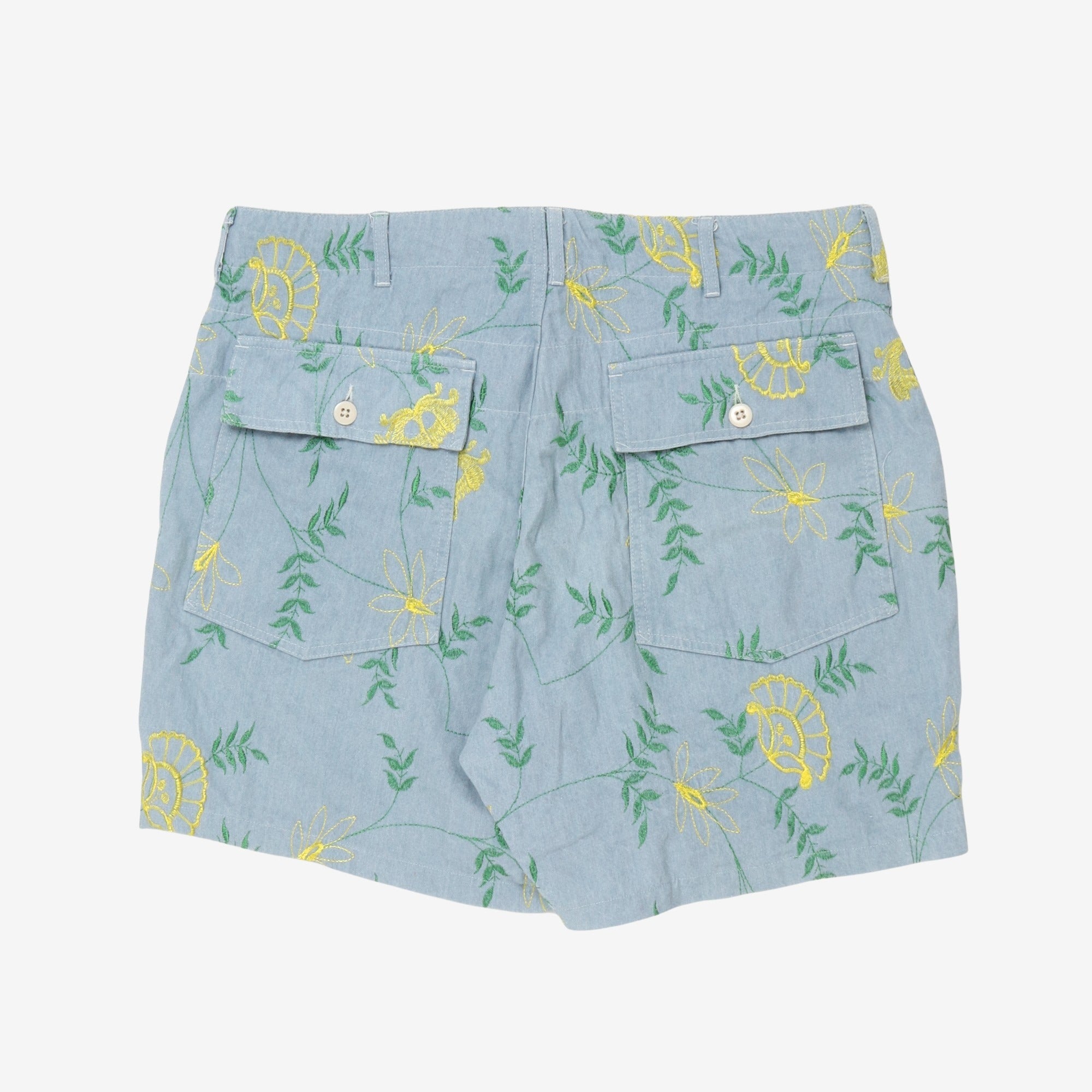 Embroidered Fatigue Shorts