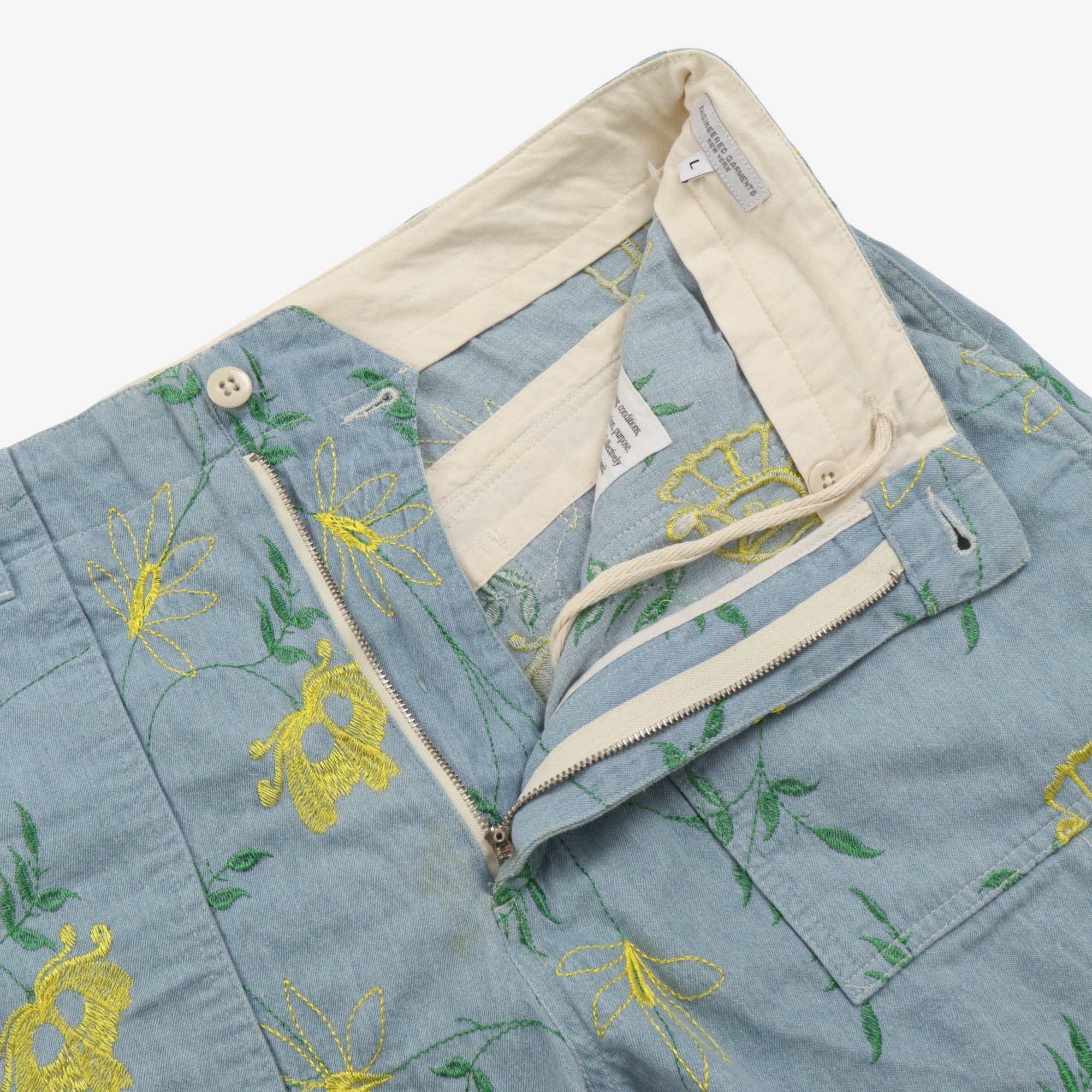 Embroidered Fatigue Shorts