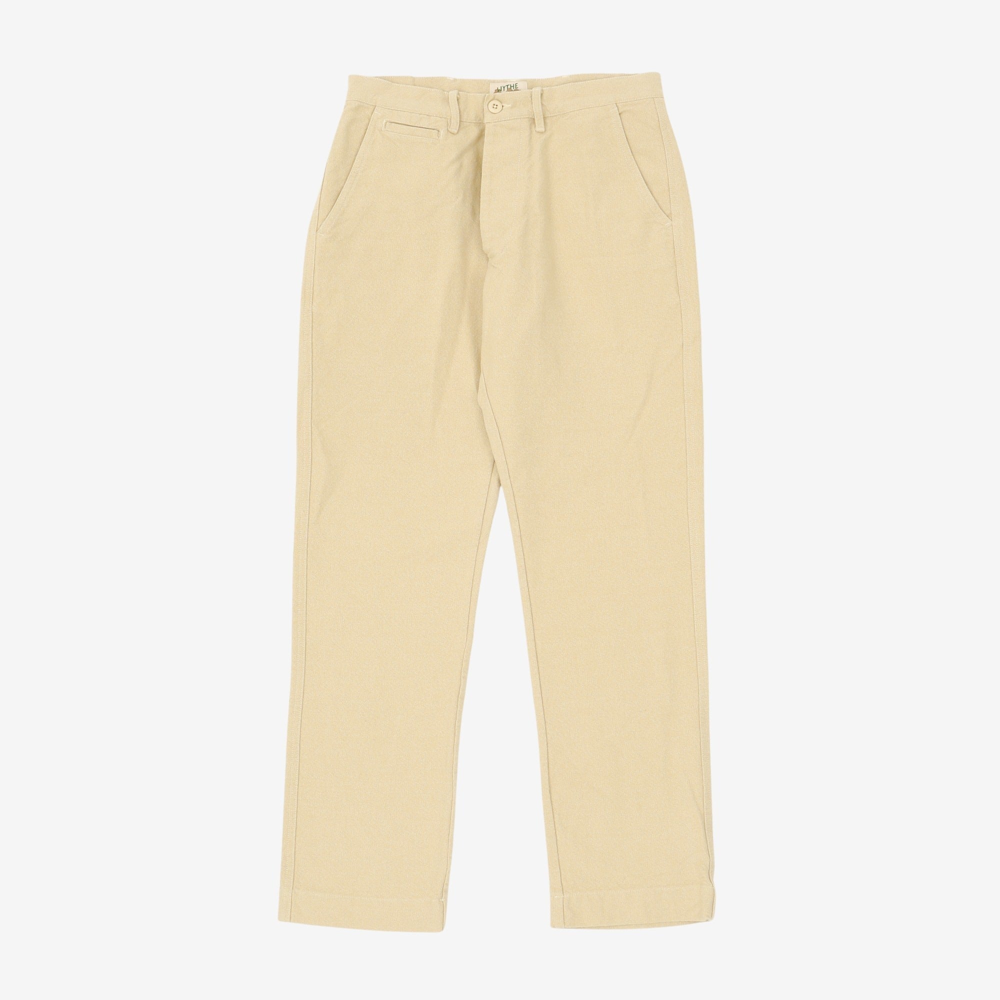 Rustic Plainweave Flat Front Chino
