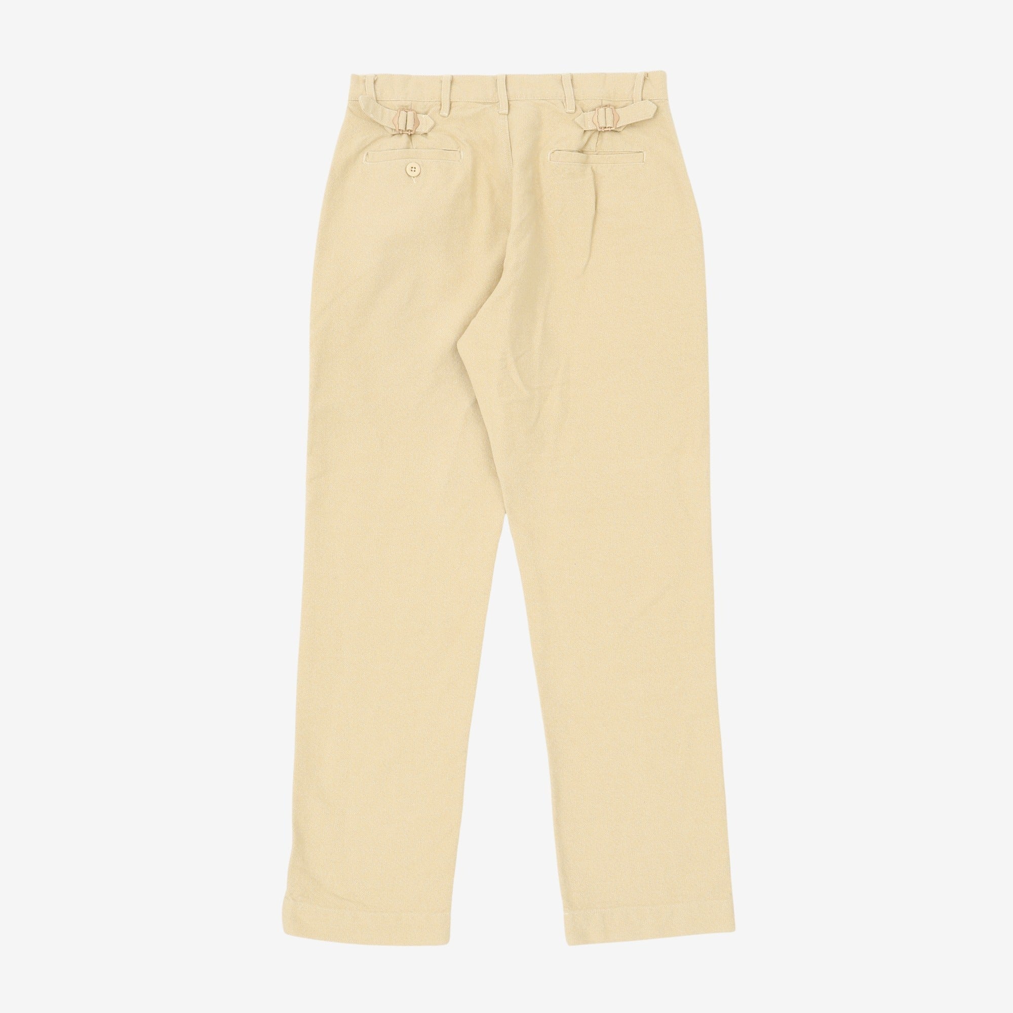 Rustic Plainweave Flat Front Chino