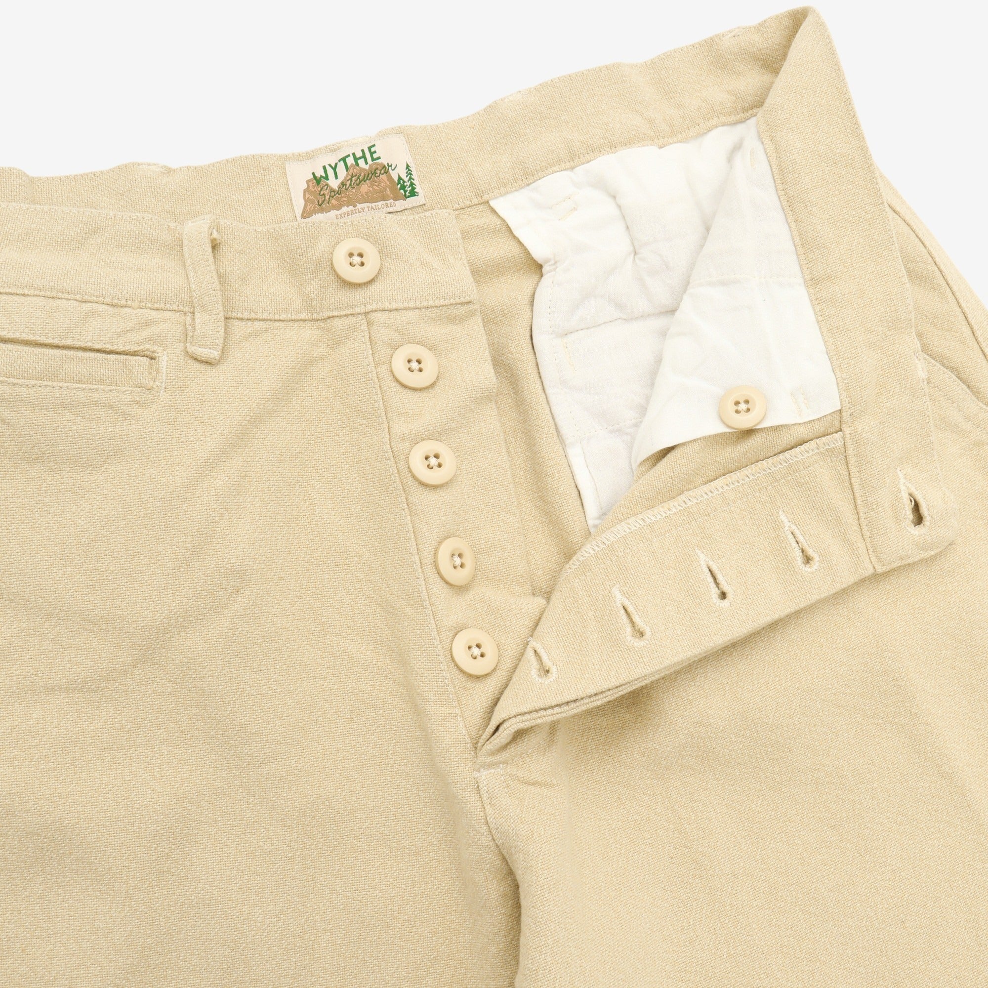 Rustic Plainweave Flat Front Chino