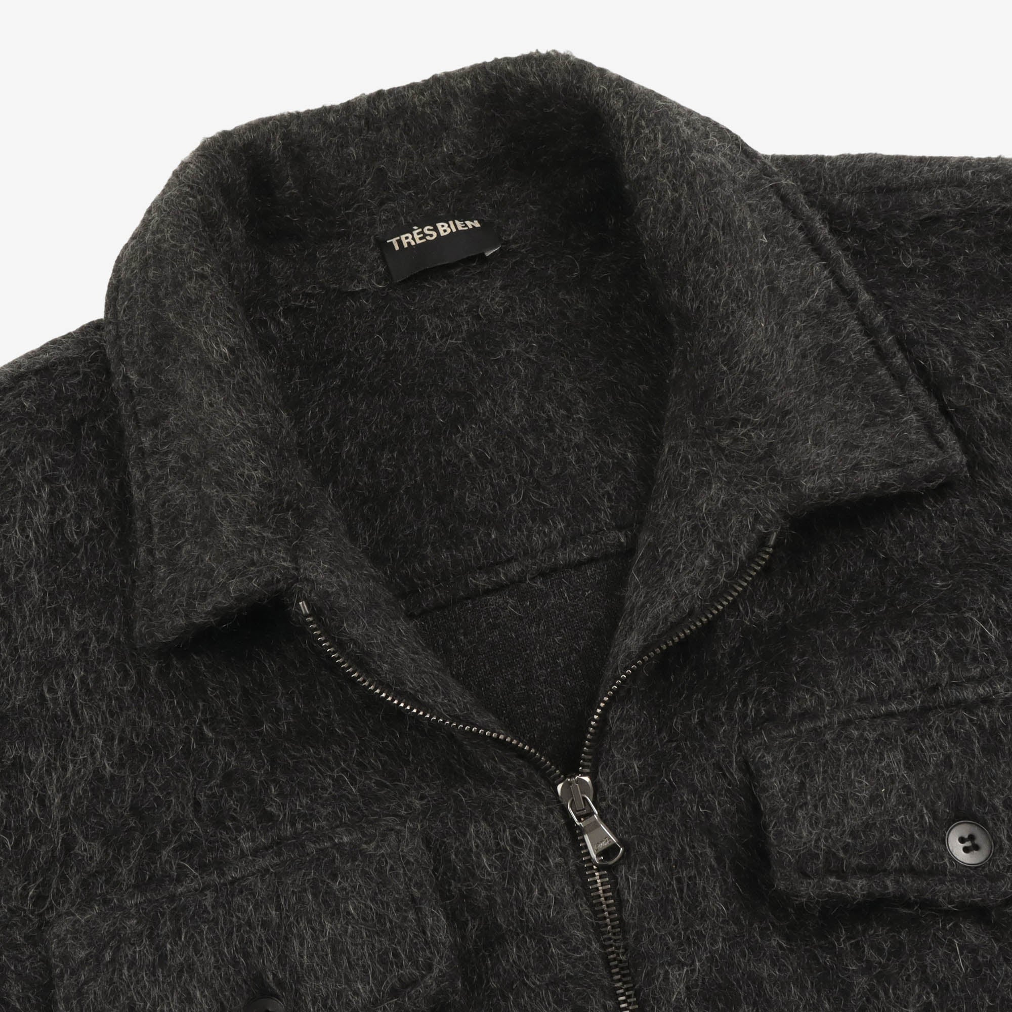 Wool Mohair Zip Jacket