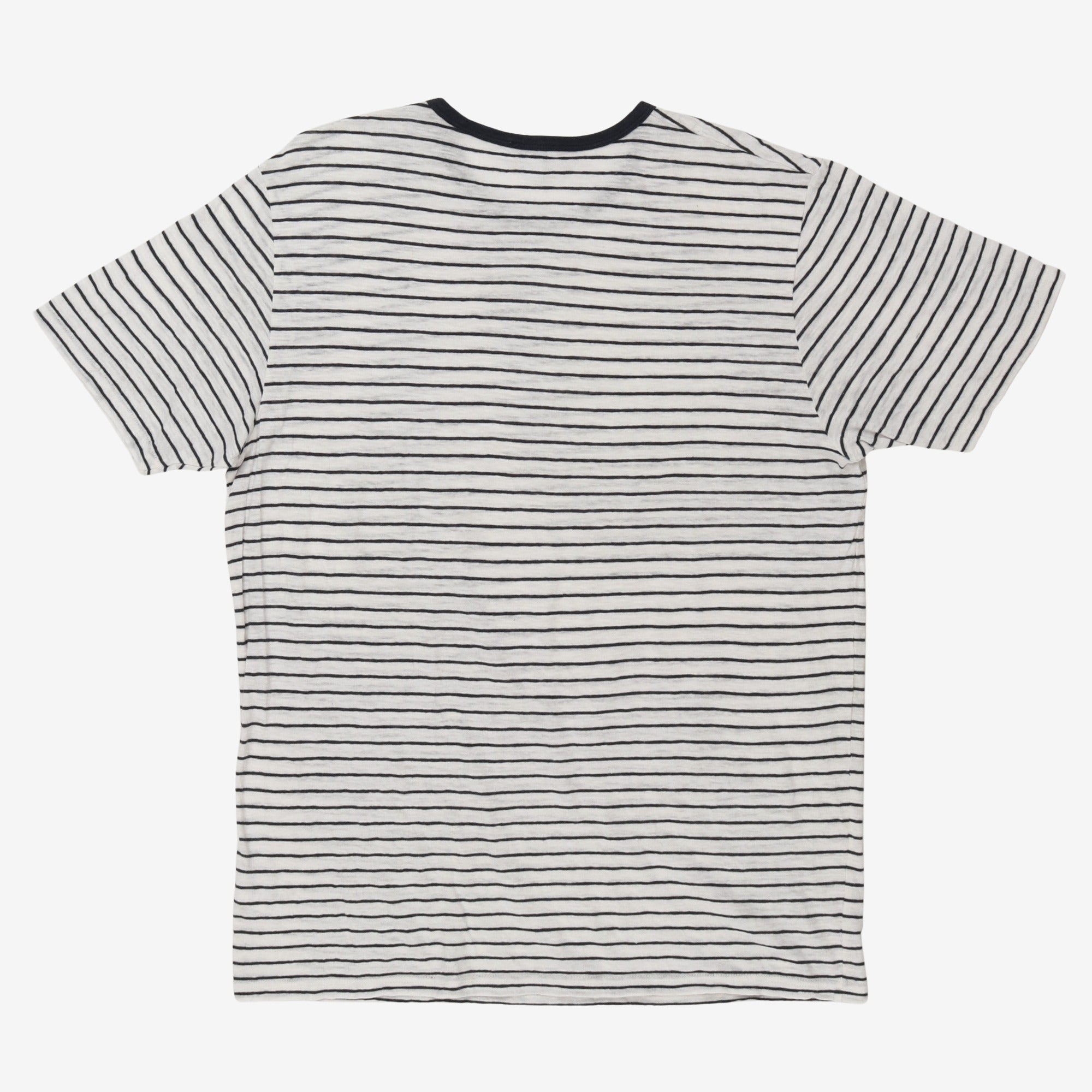 Cotton-Linen Striped T-Shirt