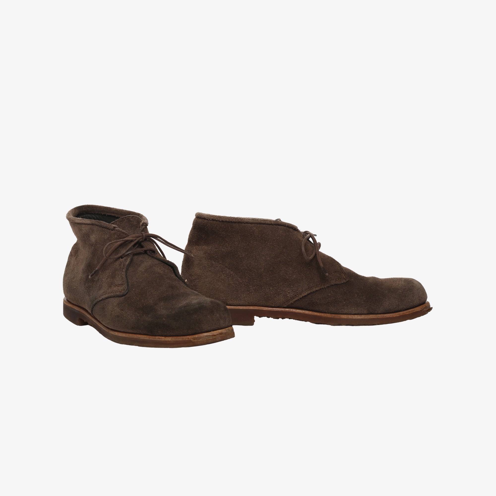 Suede Plain Toe Chukka Boots
