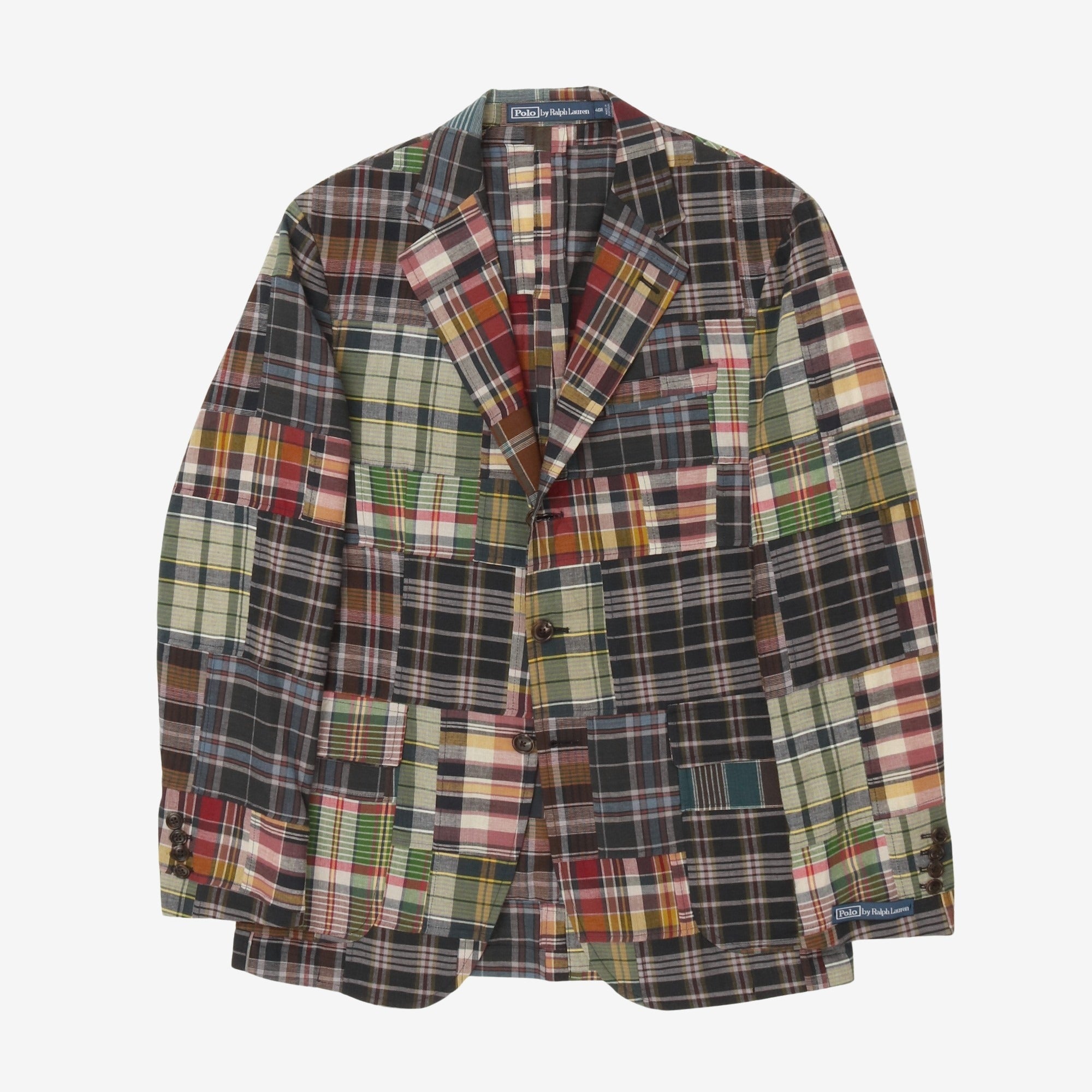 Madras Check Patchwork Blazer