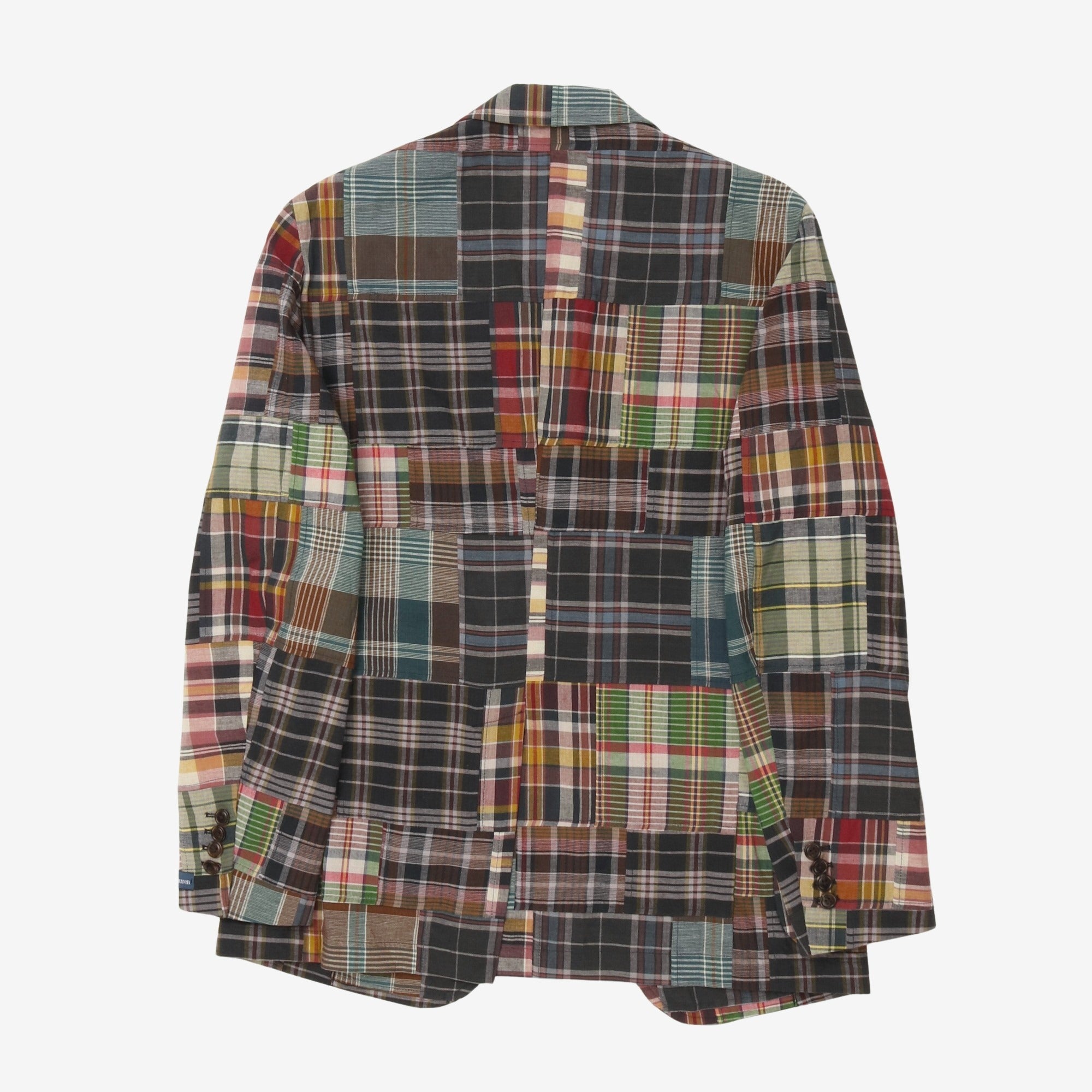 Madras Check Patchwork Blazer