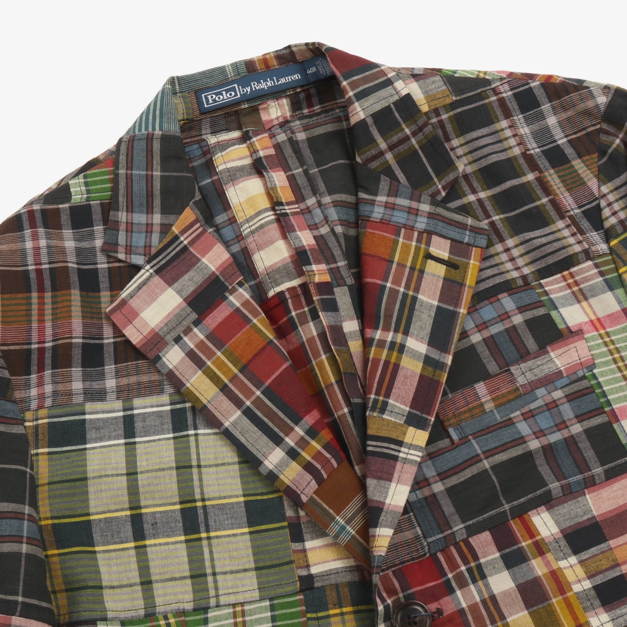 Madras Check Patchwork Blazer