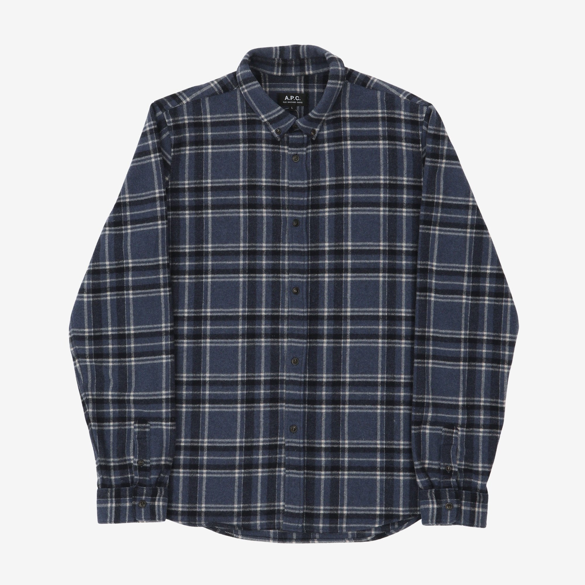 Wool Blend Check Shirt