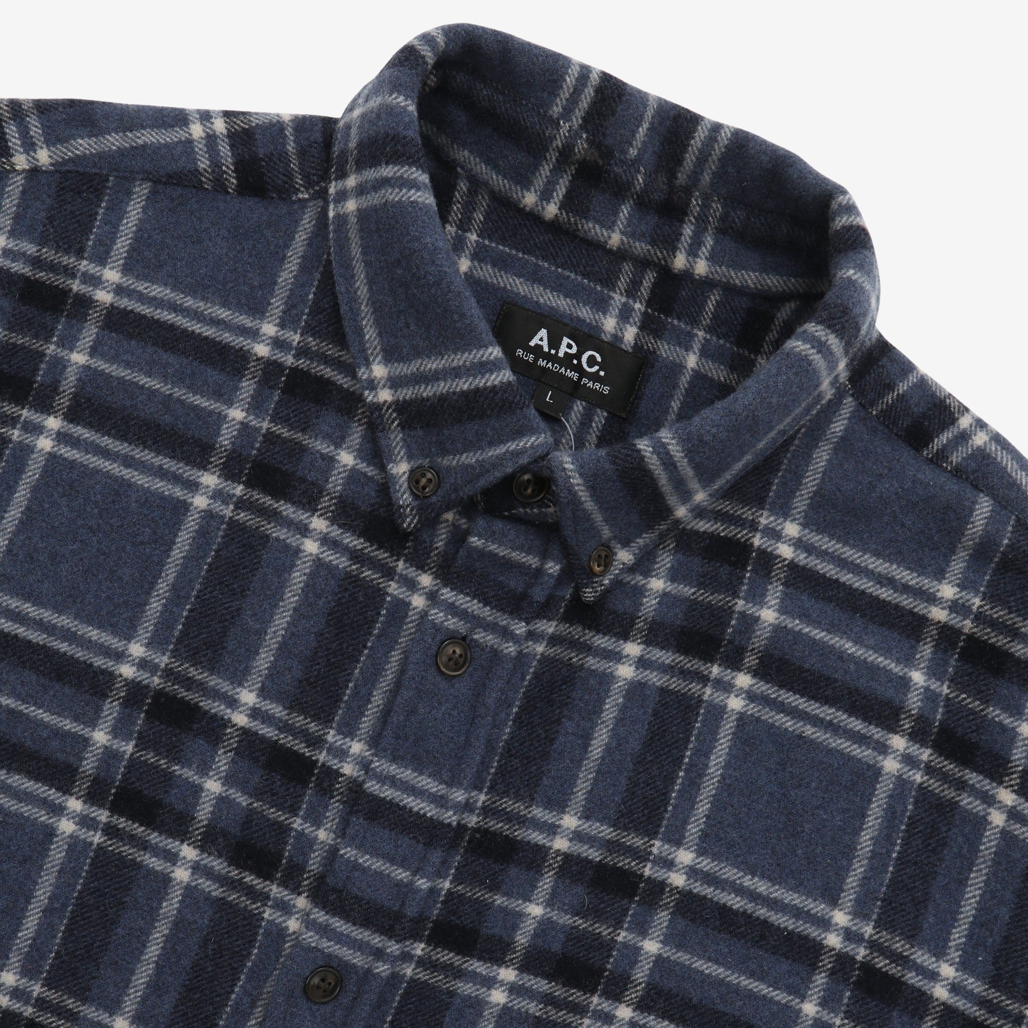 Wool Blend Check Shirt