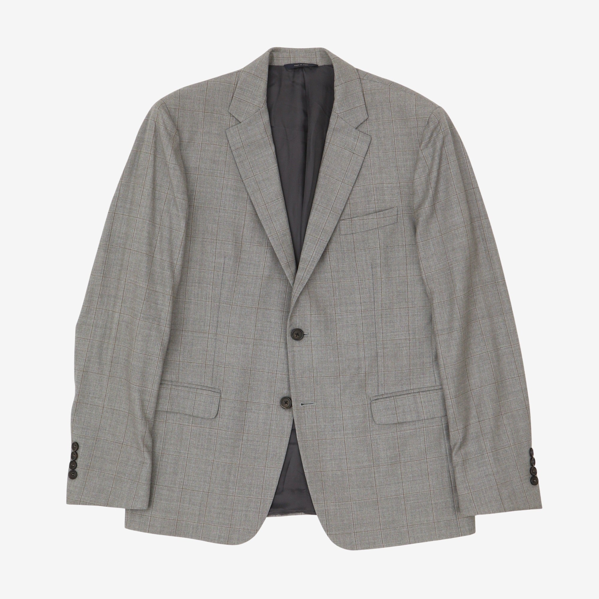 3-Piece Wool Check Suit