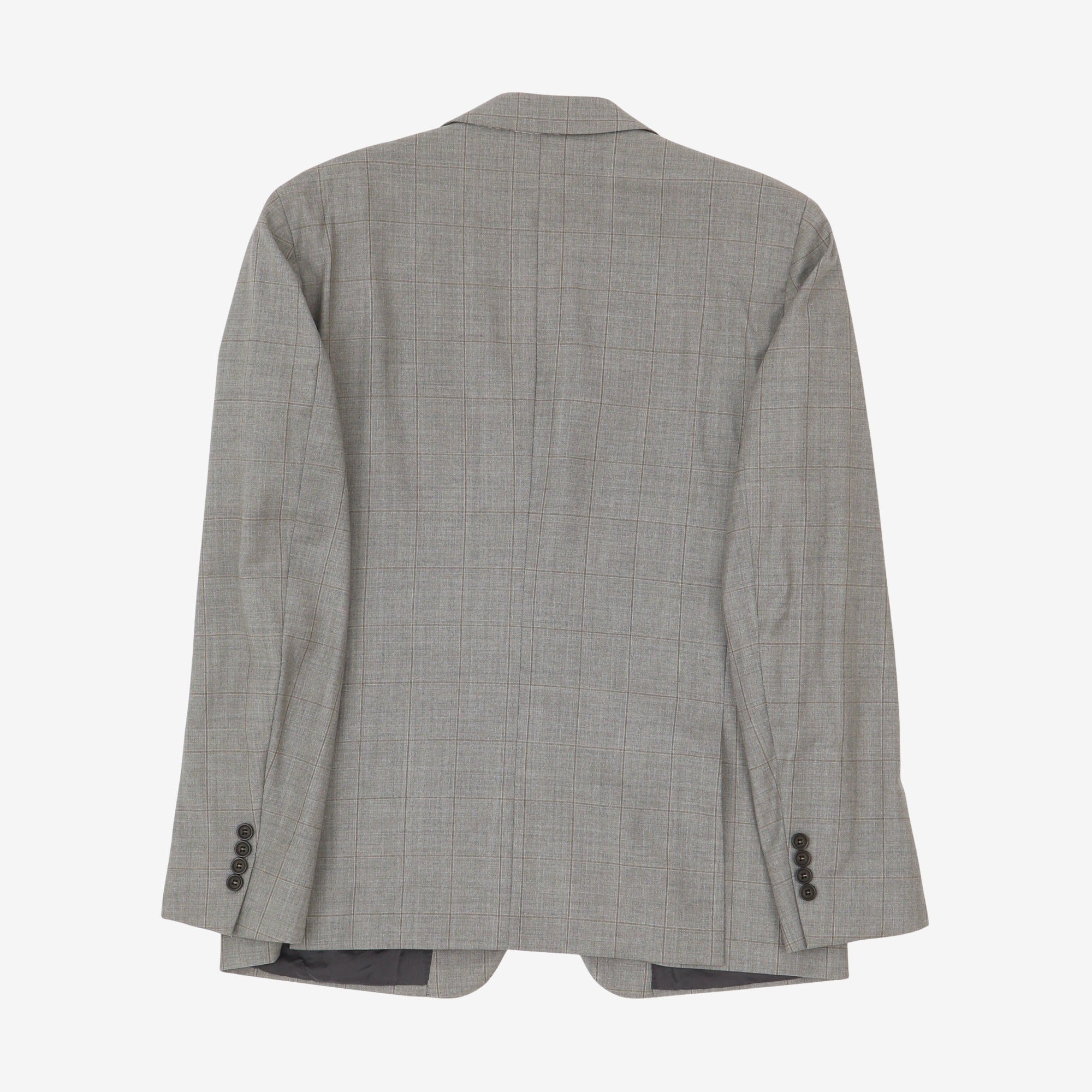 3-Piece Wool Check Suit