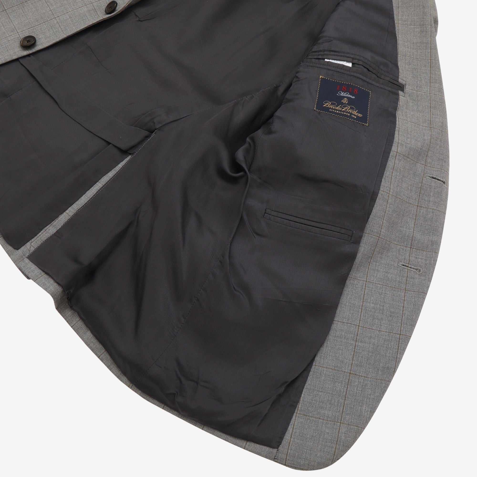 3-Piece Wool Check Suit