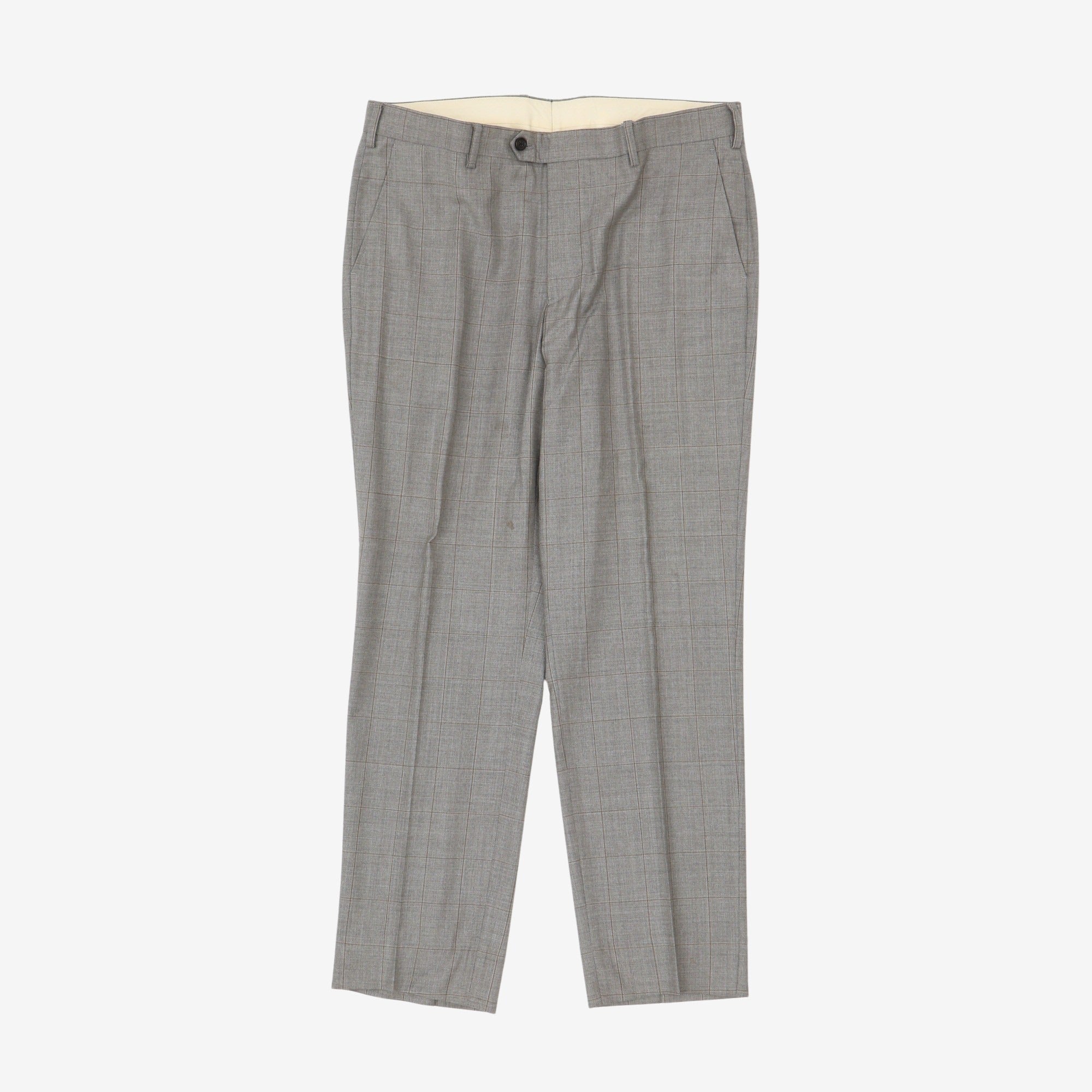 3-Piece Wool Check Suit