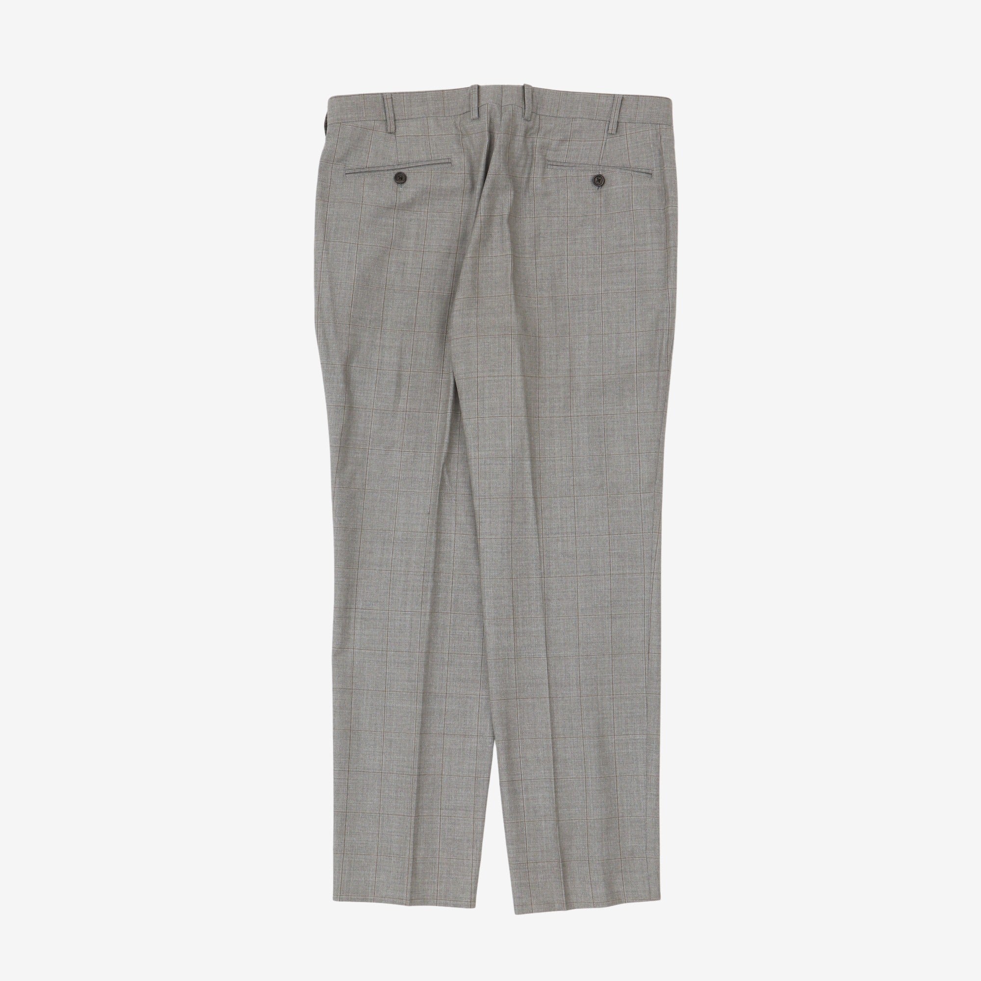 3-Piece Wool Check Suit