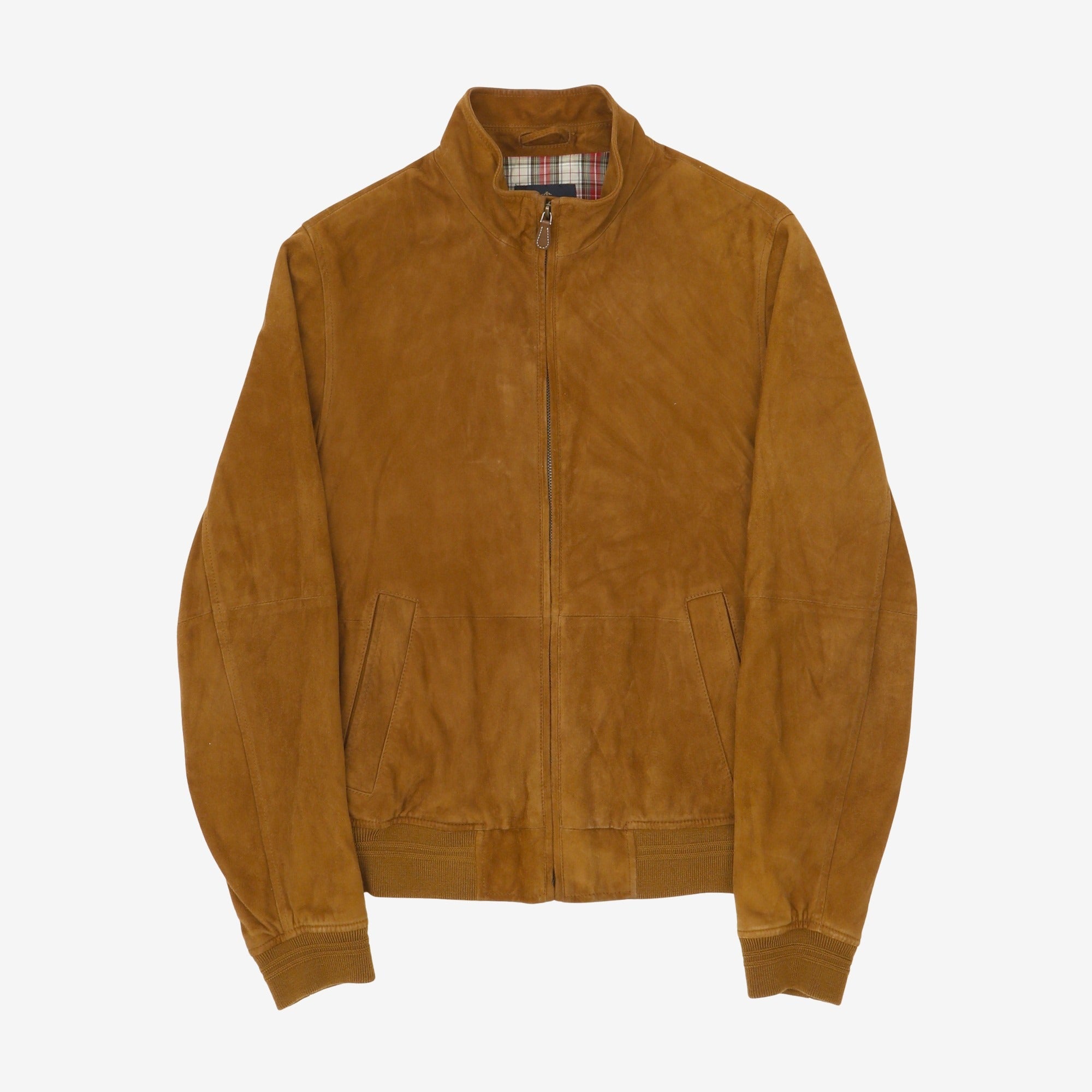 Suede Leather Bomber Jacket