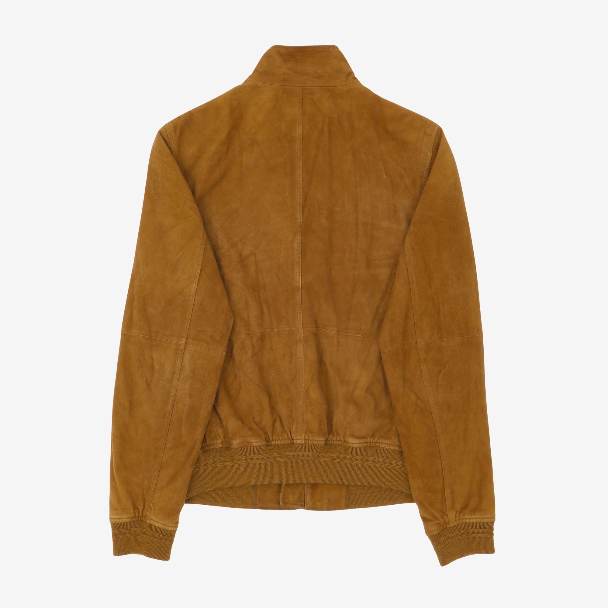 Suede Leather Bomber Jacket