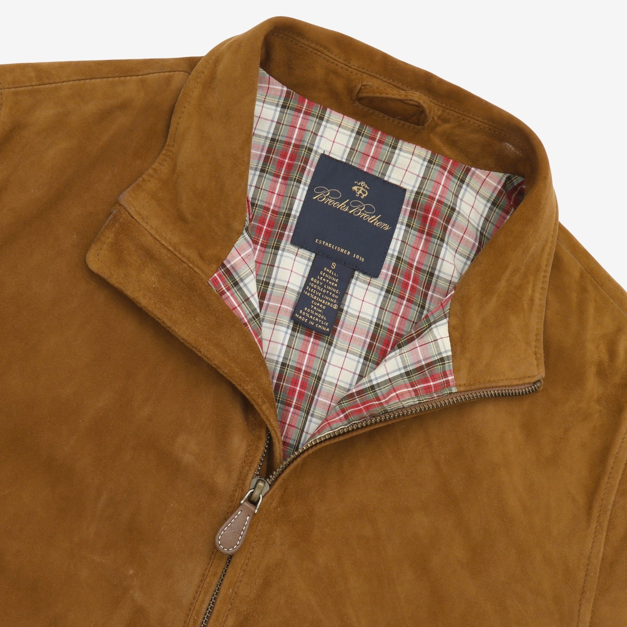 ジャケット・アウター Brooks Brothers suede leather jacket Brooks Brothers Suede Jacket With Ribbed Cuffs Size Mens Small 36