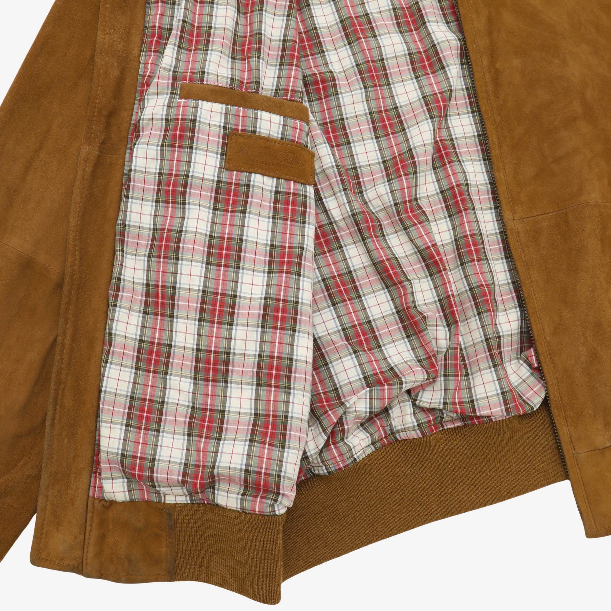 Suede Leather Bomber Jacket