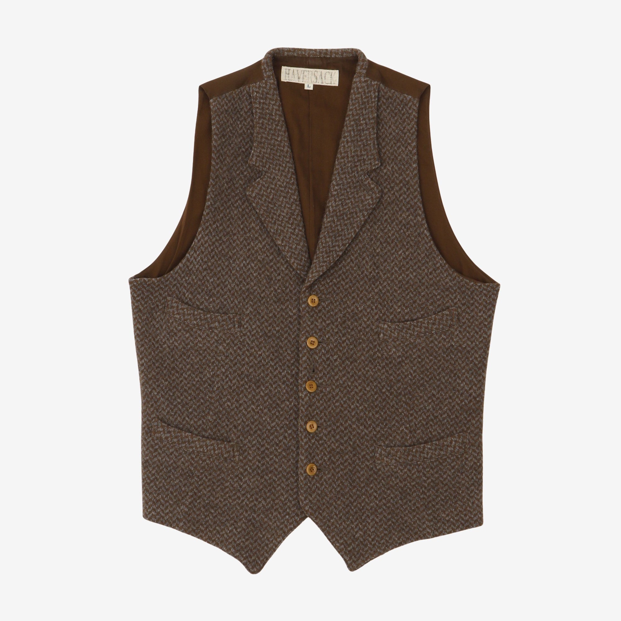 Wool Silk Blend Pocket Waistcoat