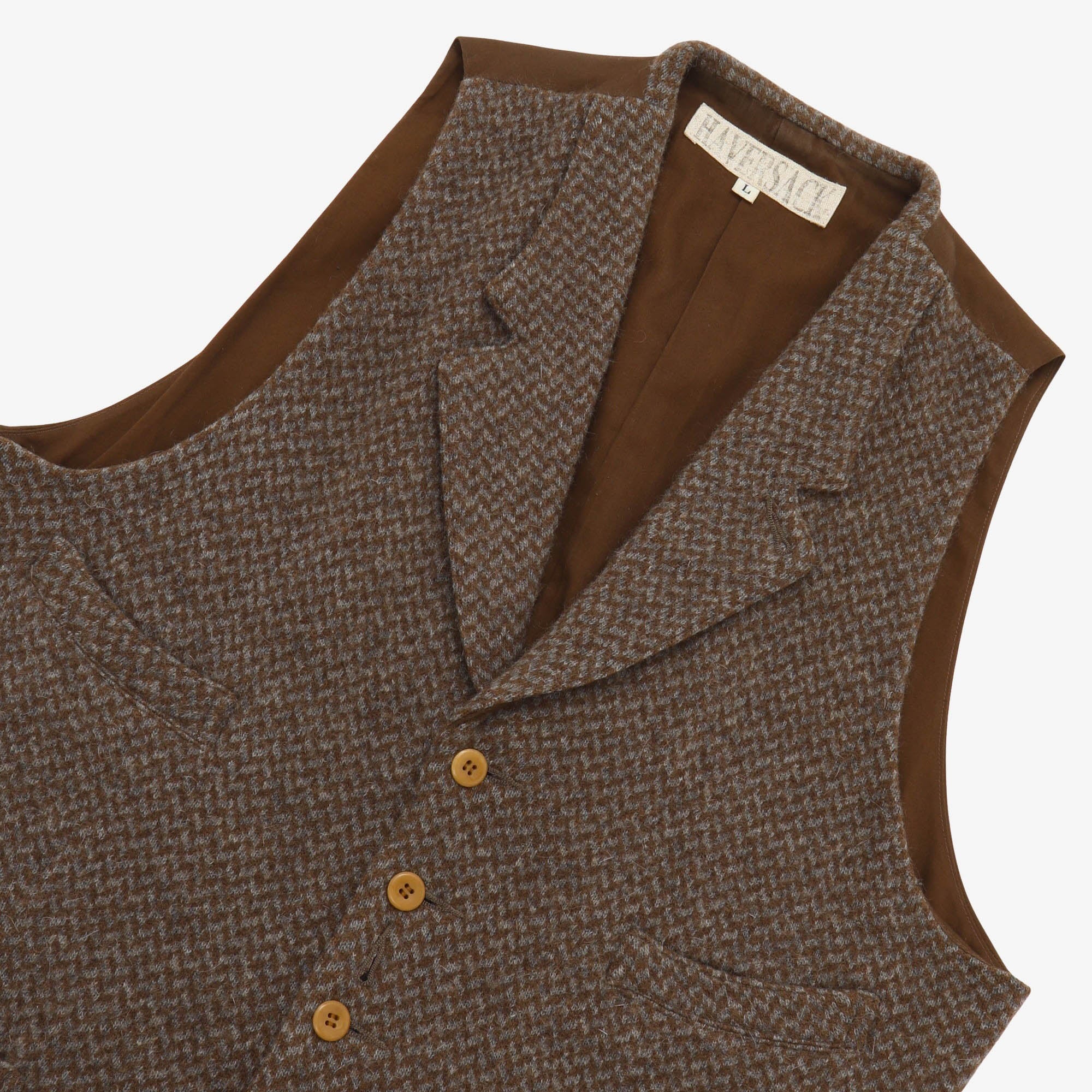 Wool Silk Blend Pocket Waistcoat