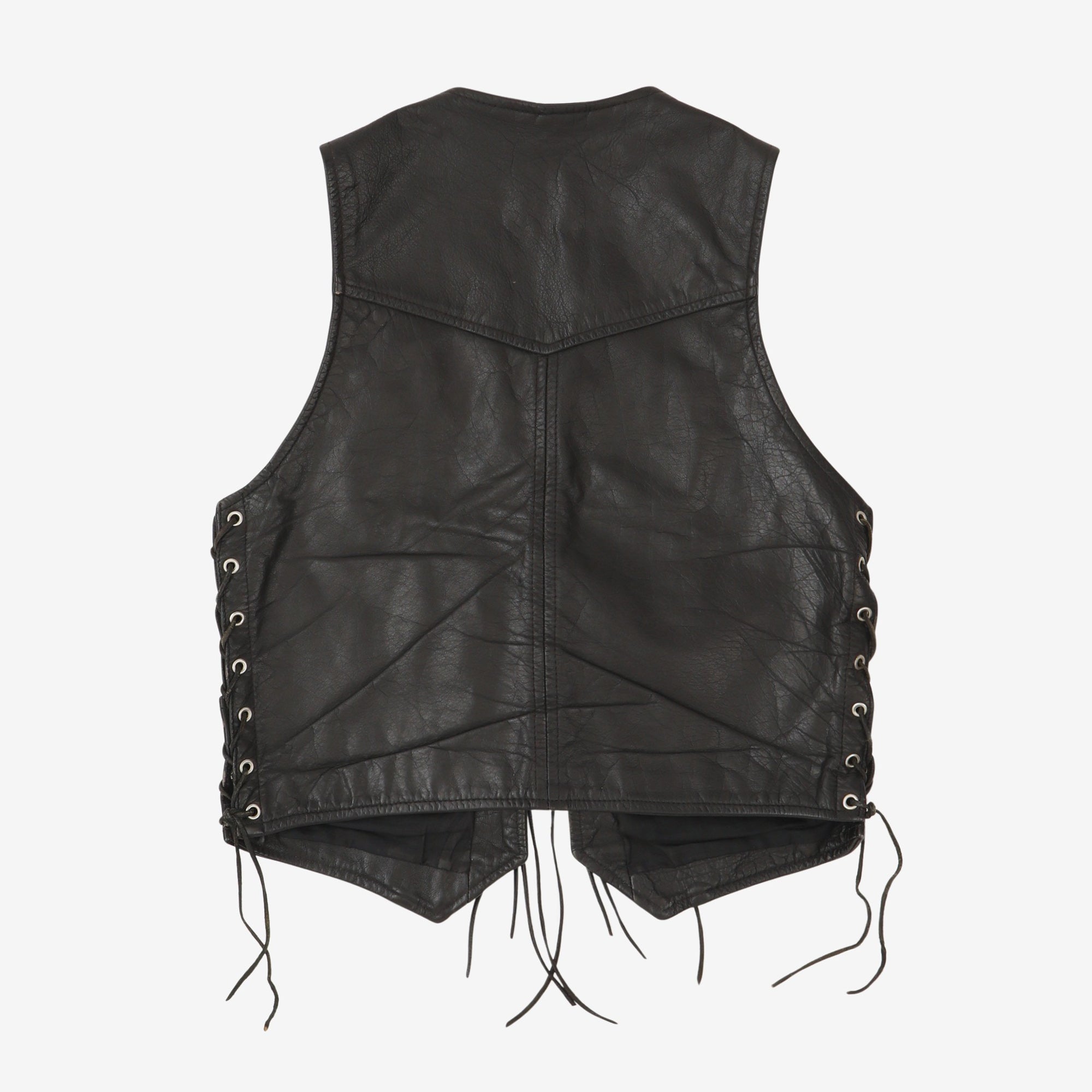 Echt Leder Lace Up Vest