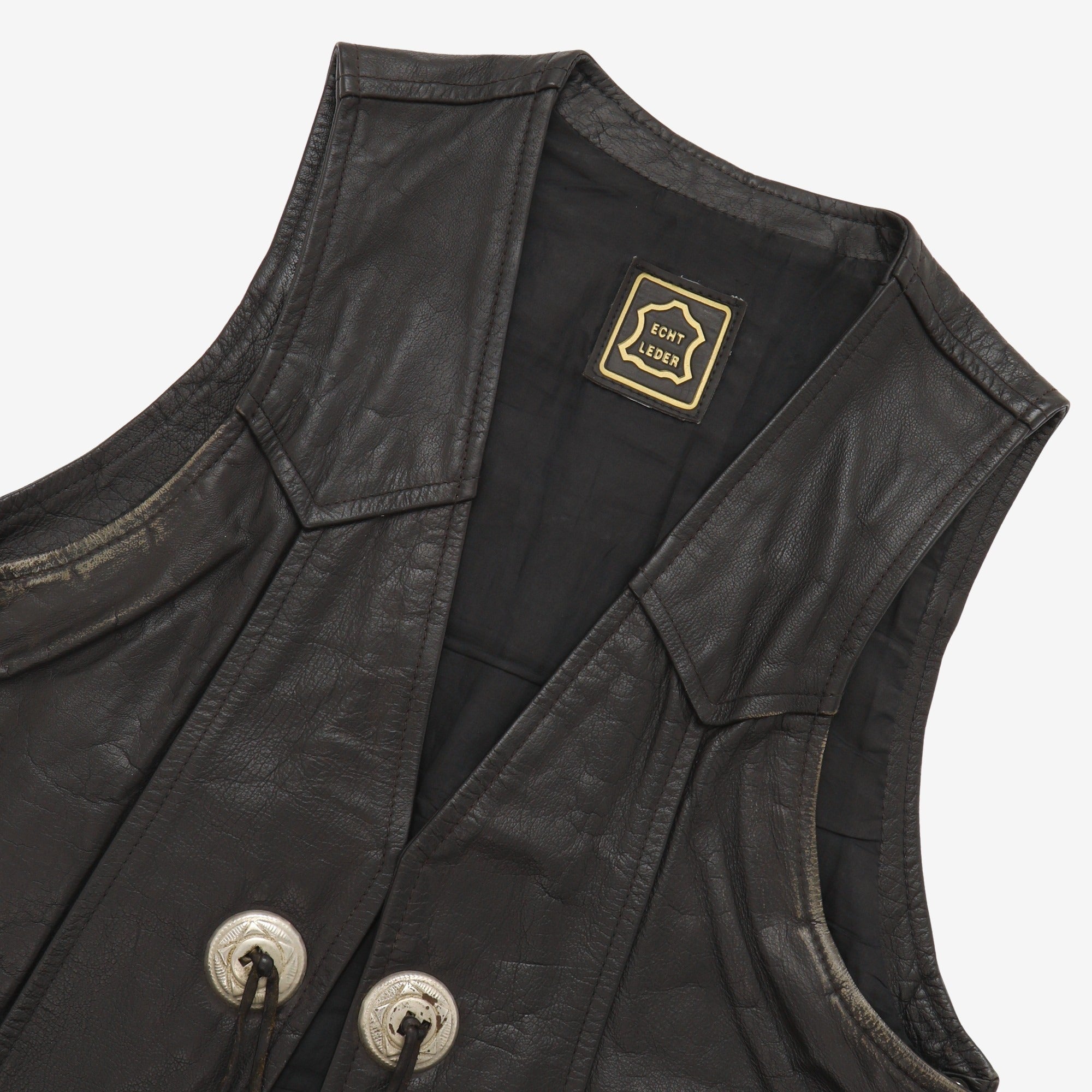 Echt Leder Lace Up Vest