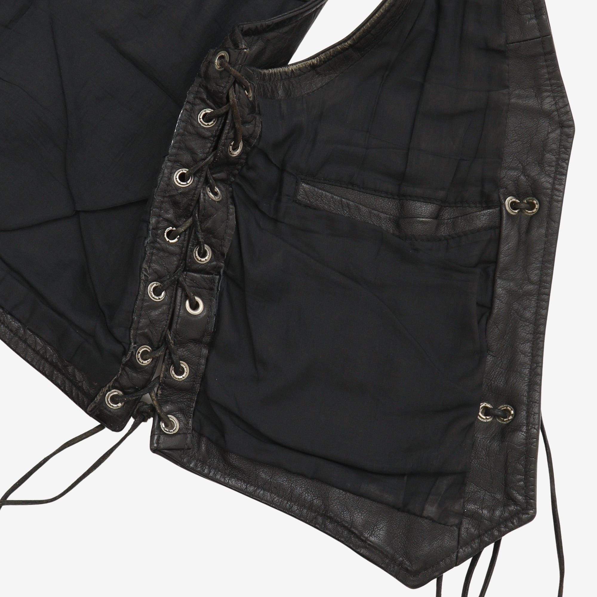 Echt Leder Lace Up Vest