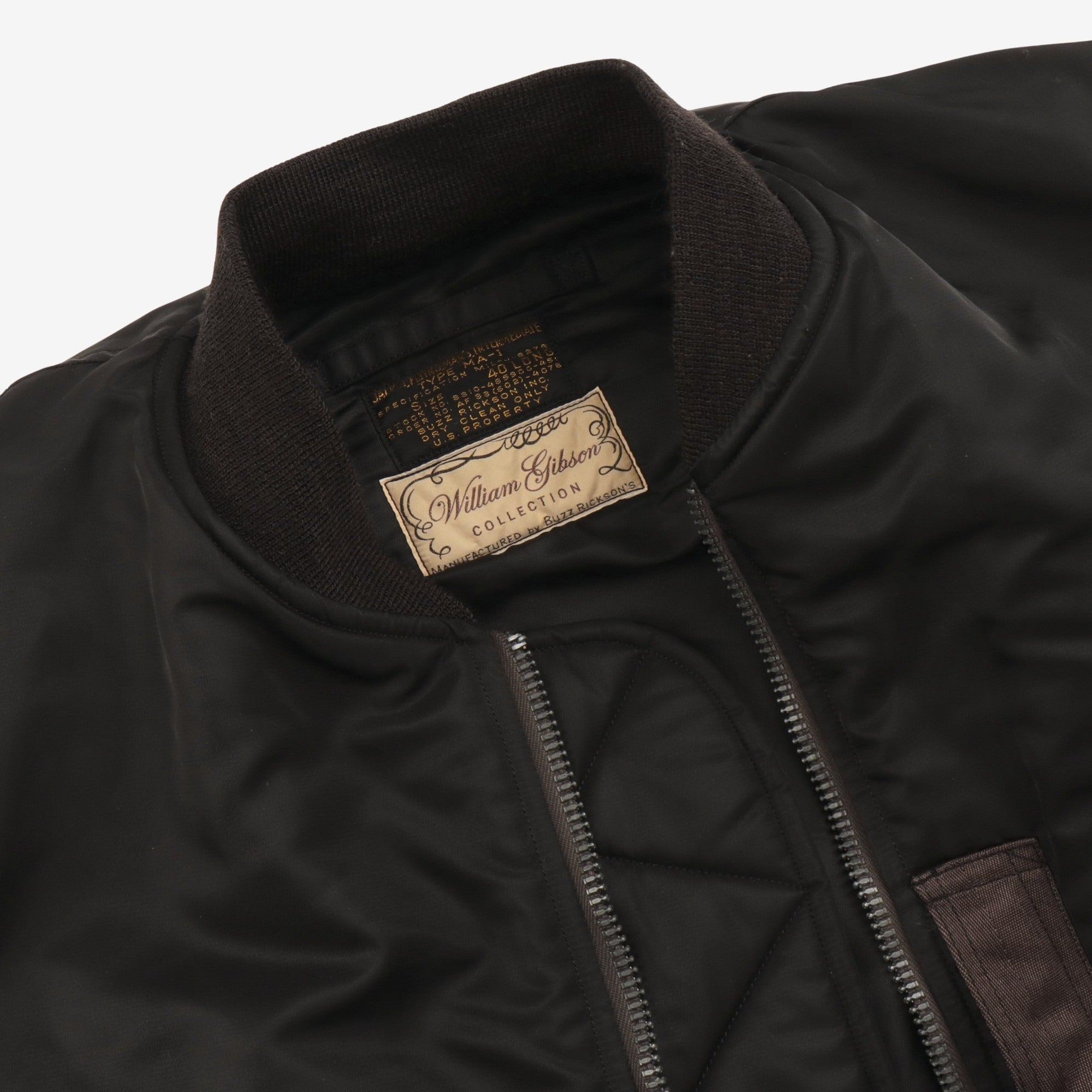 Buzz Rickson William Gibson MA-1 Albert Turner Jacket – Marrkt