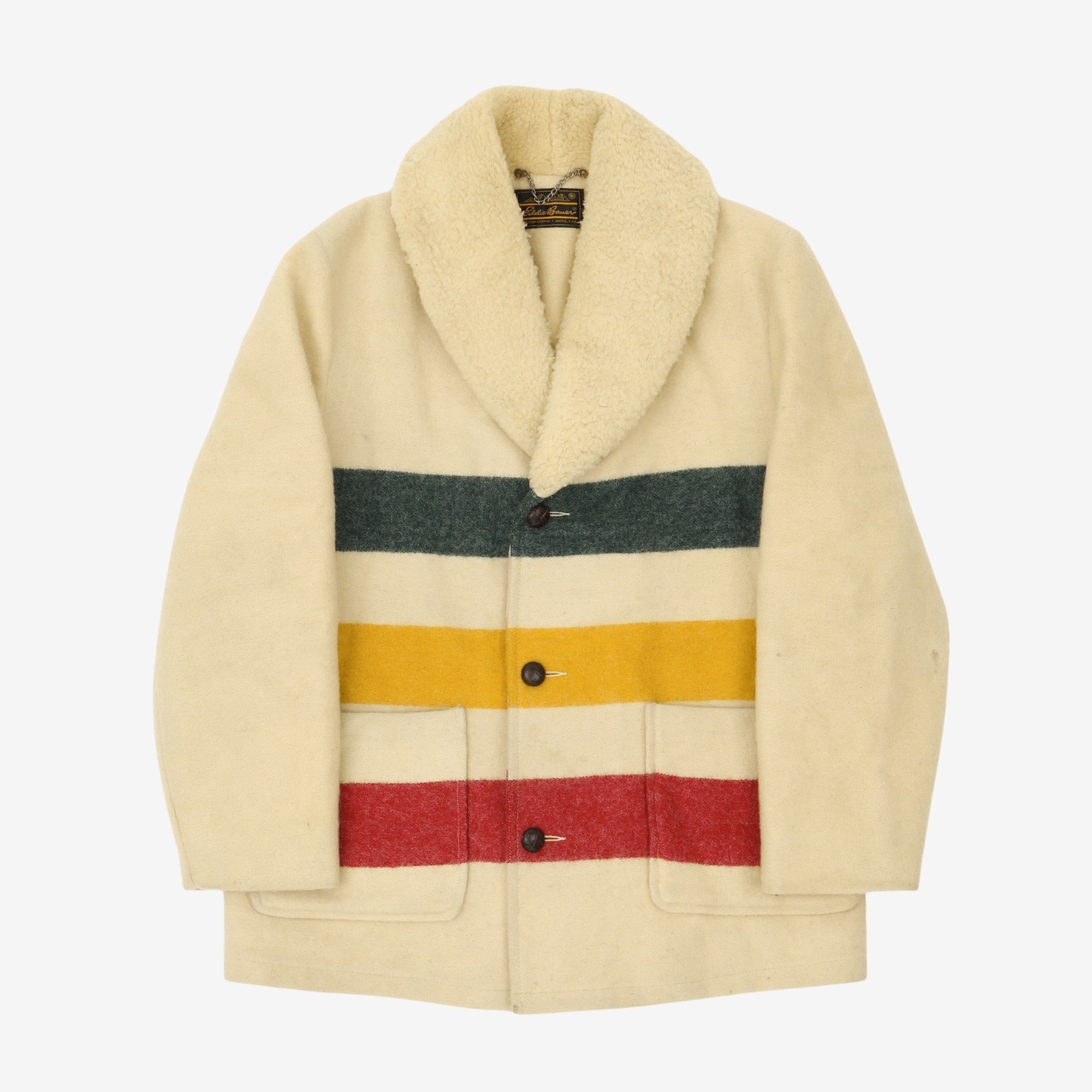 Vintage Hudson Bay Blanket Shearling Coat
