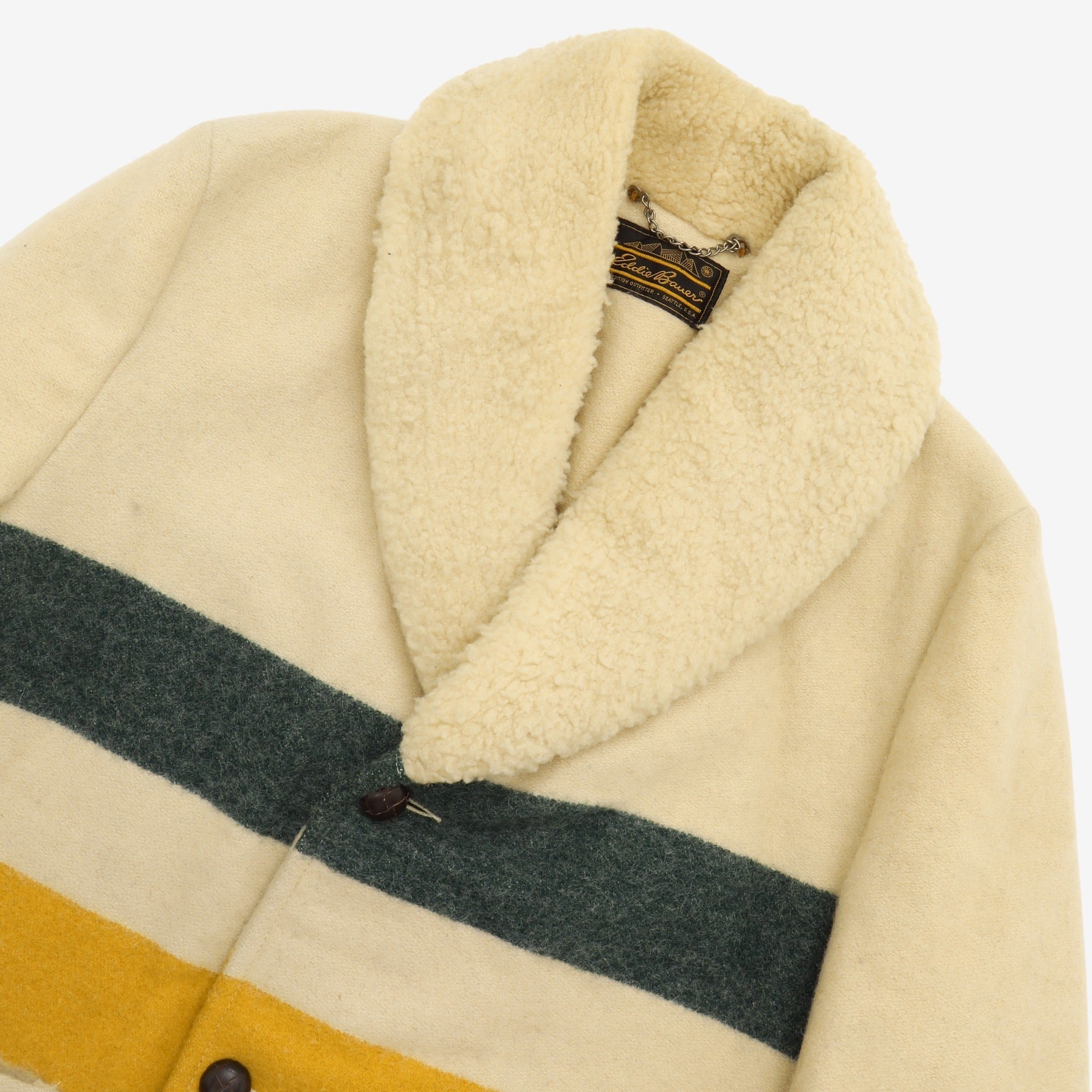 Vintage Hudson Bay Blanket Shearling Coat