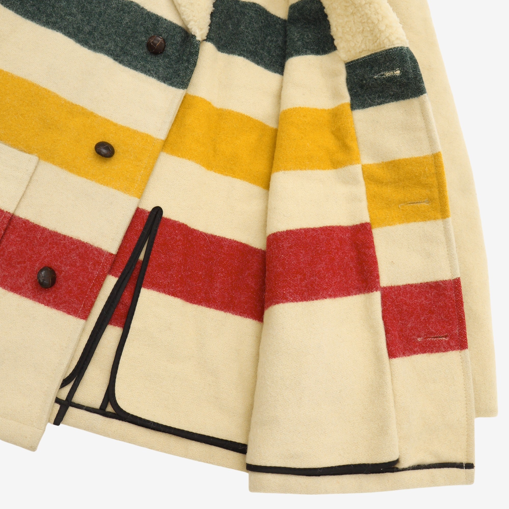 Vintage Hudson Bay Blanket Shearling Coat