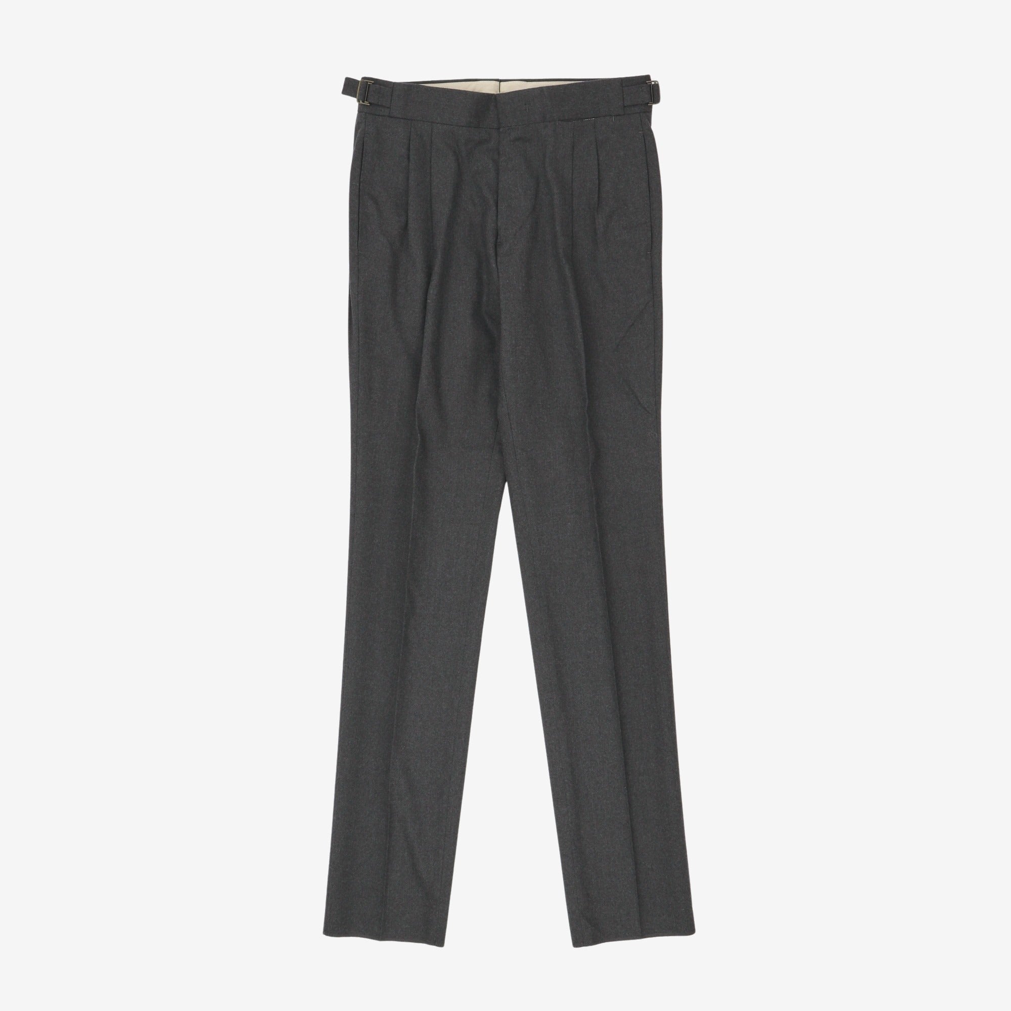 2 Pleat Silk Blend Trousers