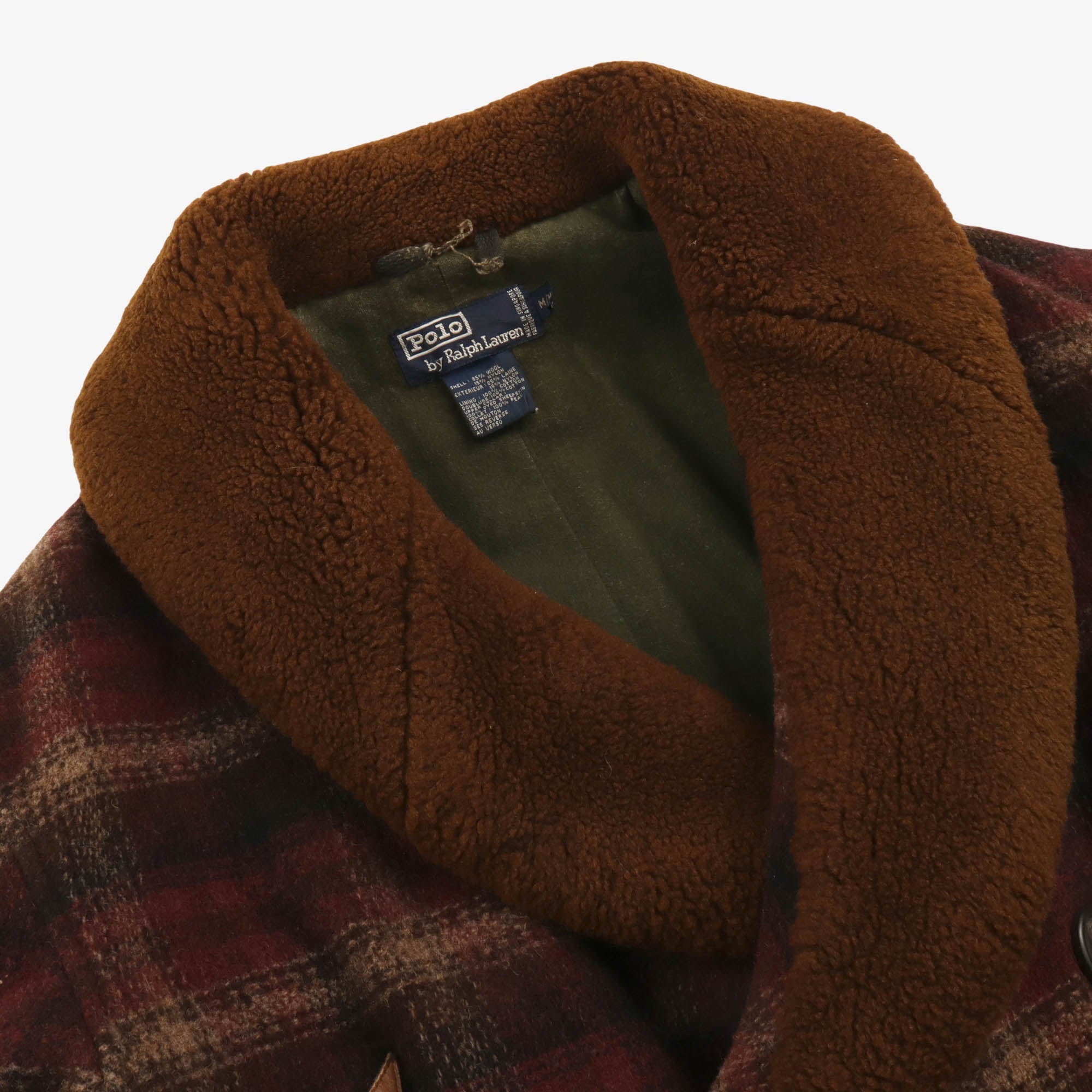Shearling Collar Plaid Ranch Jacket