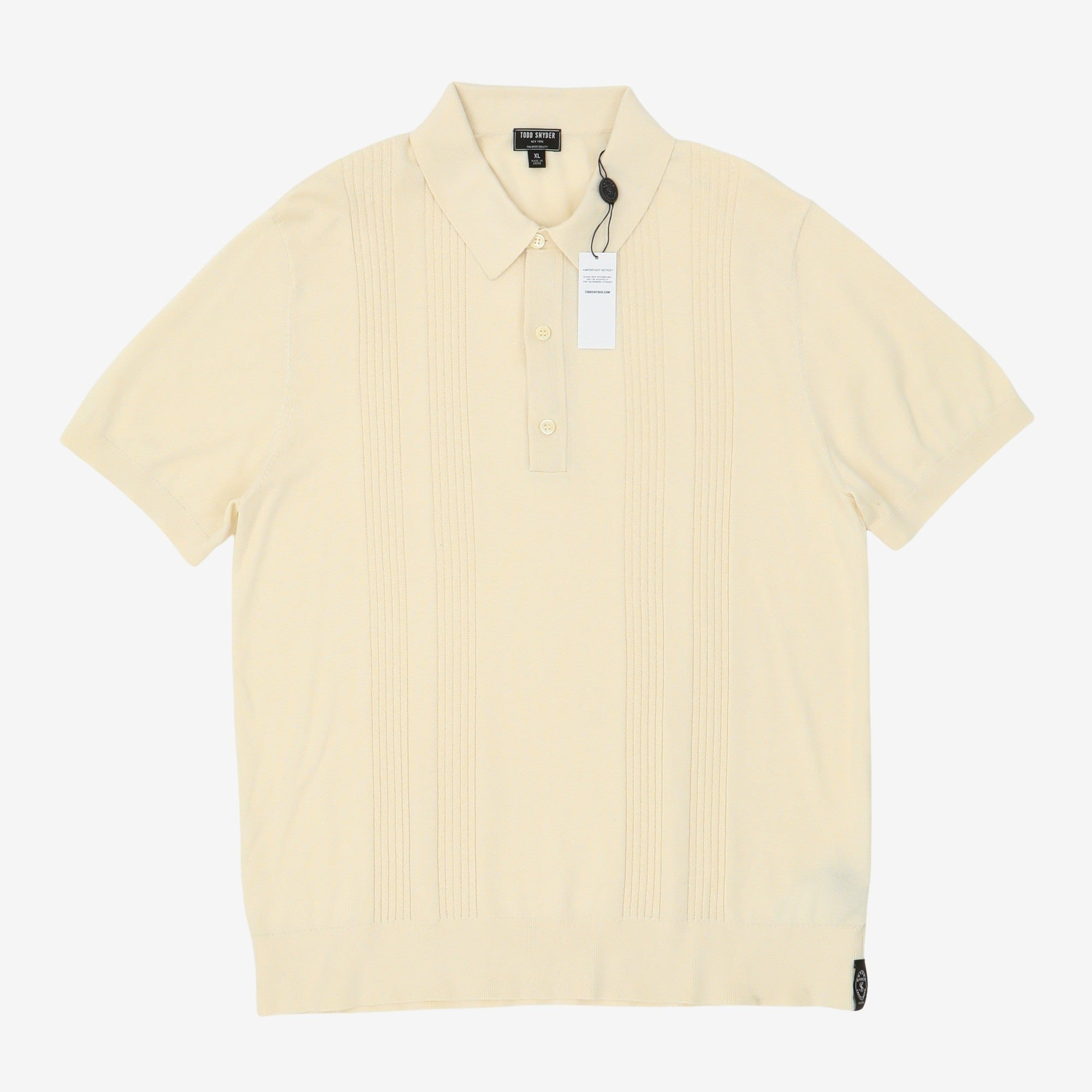 Silk-Cotton Ribbed Sweater Polo