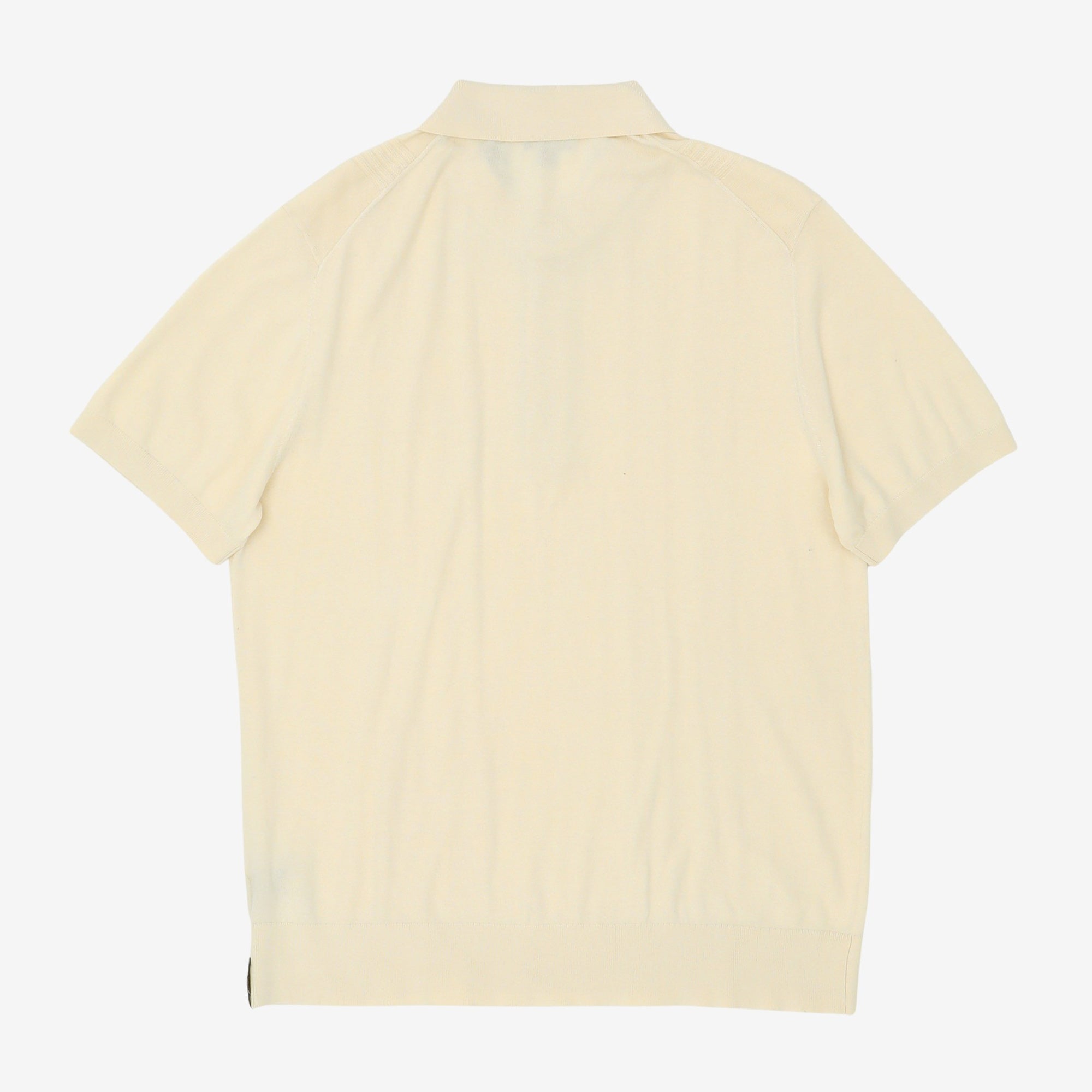 Silk-Cotton Ribbed Sweater Polo
