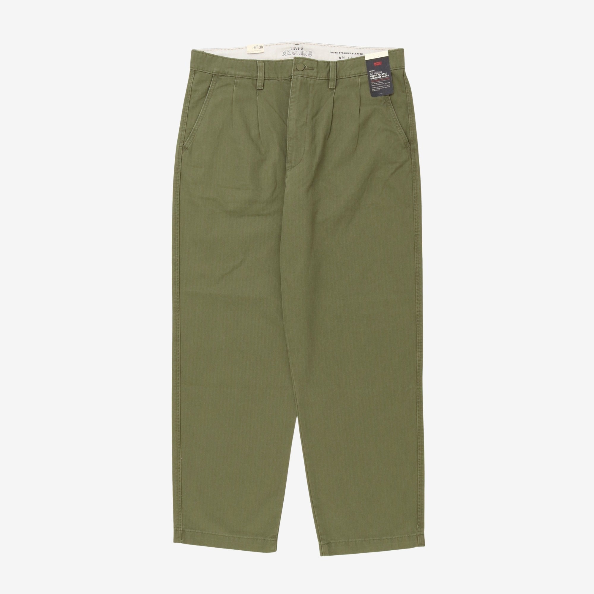 Loose Pleated Straight Pants