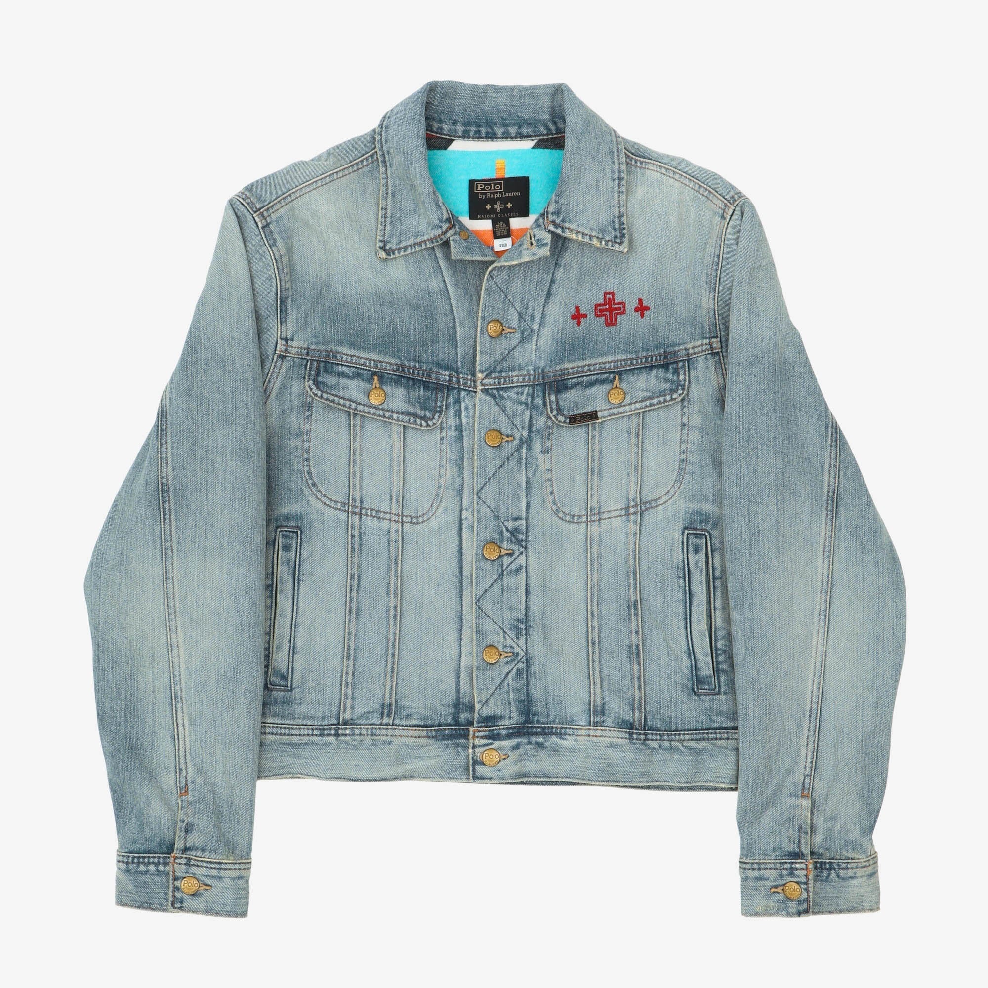 Naiomi Glasses Trucker Denim Jacket